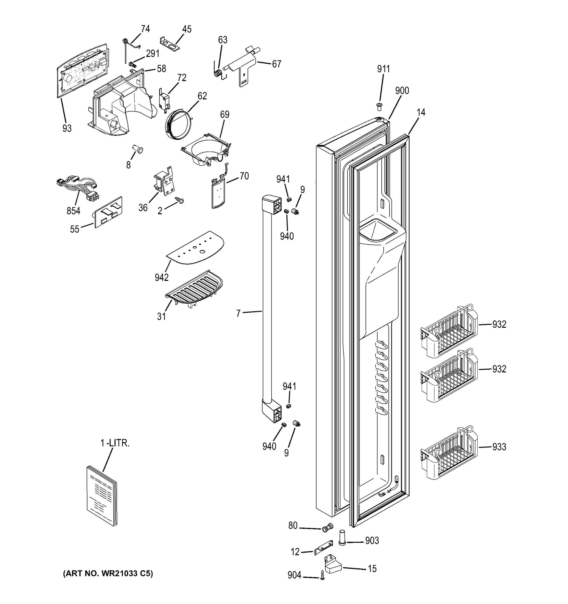 FREEZER DOOR