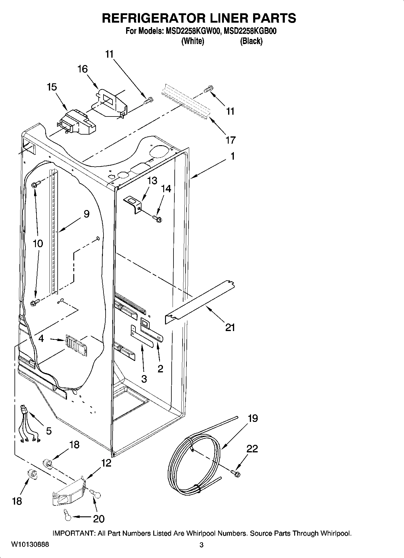 02 - REFRIGERATOR LINER PARTS