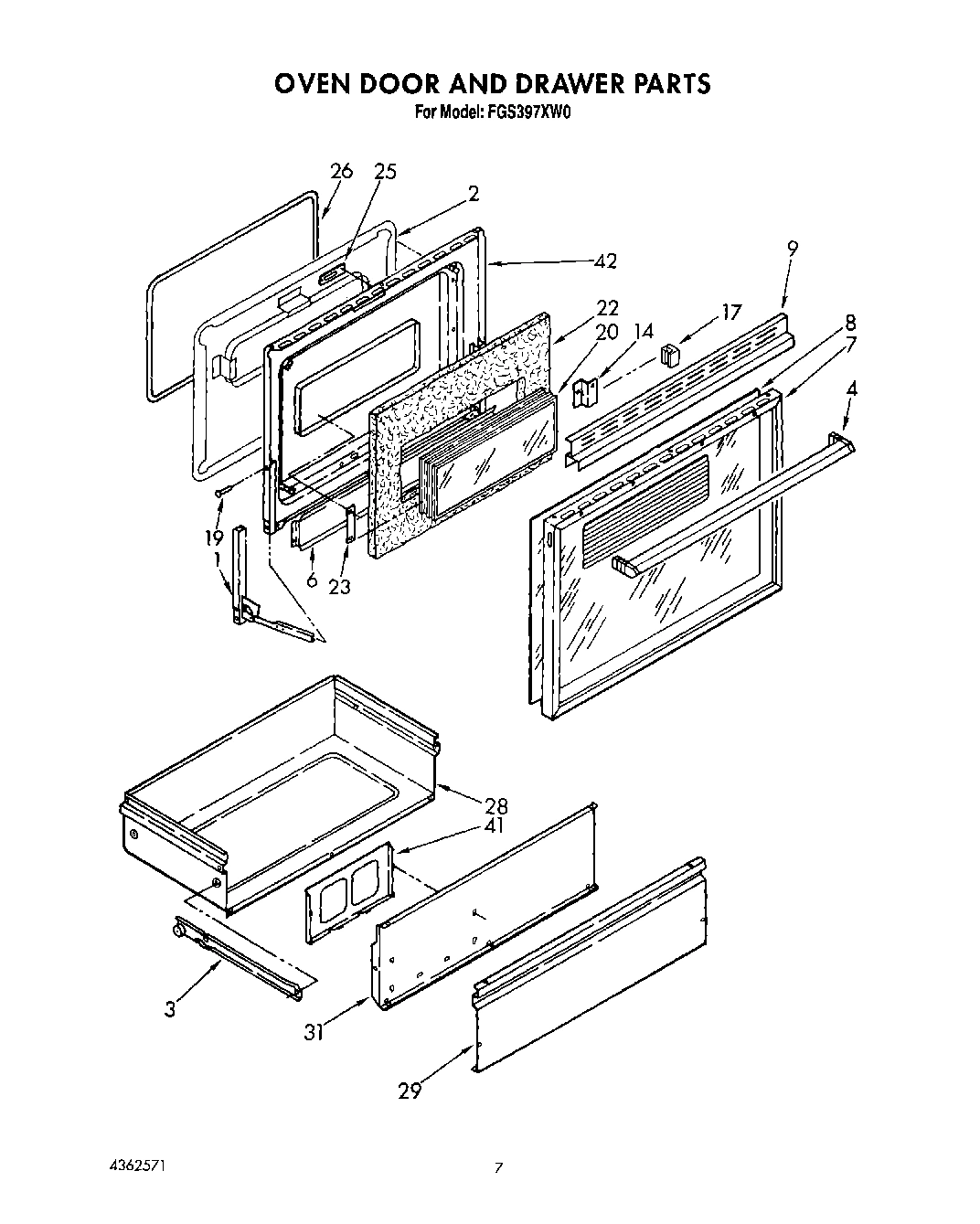 05 - OVEN DOOR AND DRAWER