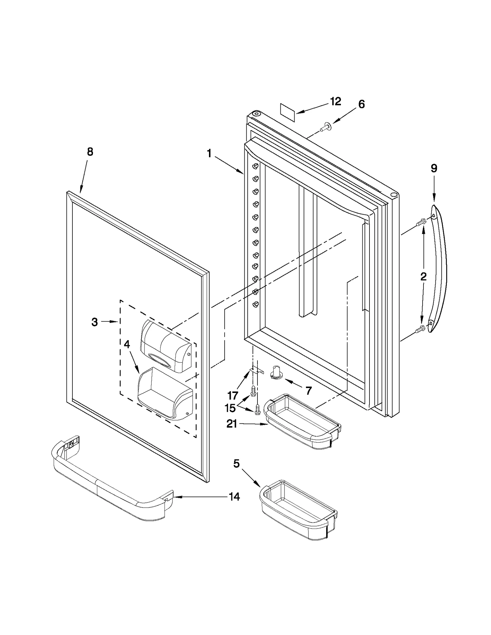 REFRIGERATOR DOOR PARTS