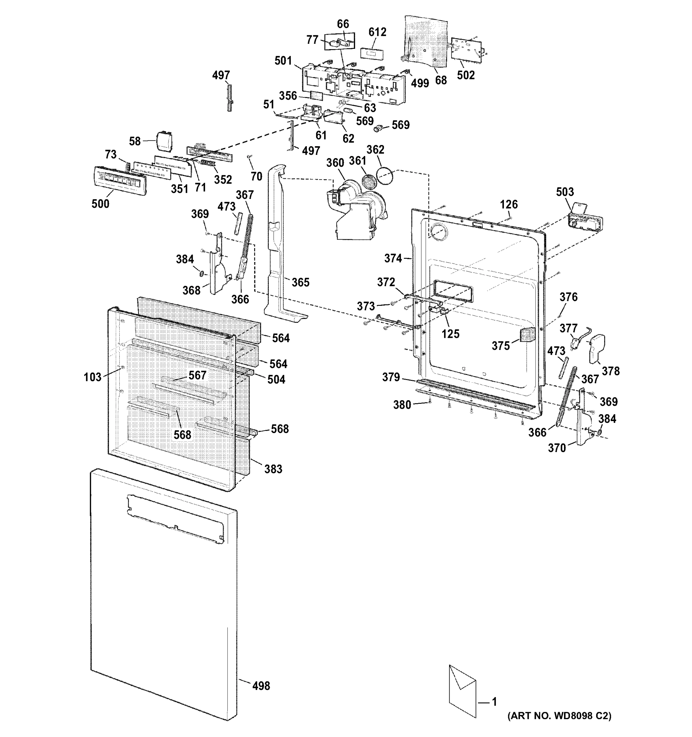 ESCUTCHEON & DOOR ASSEMBLY