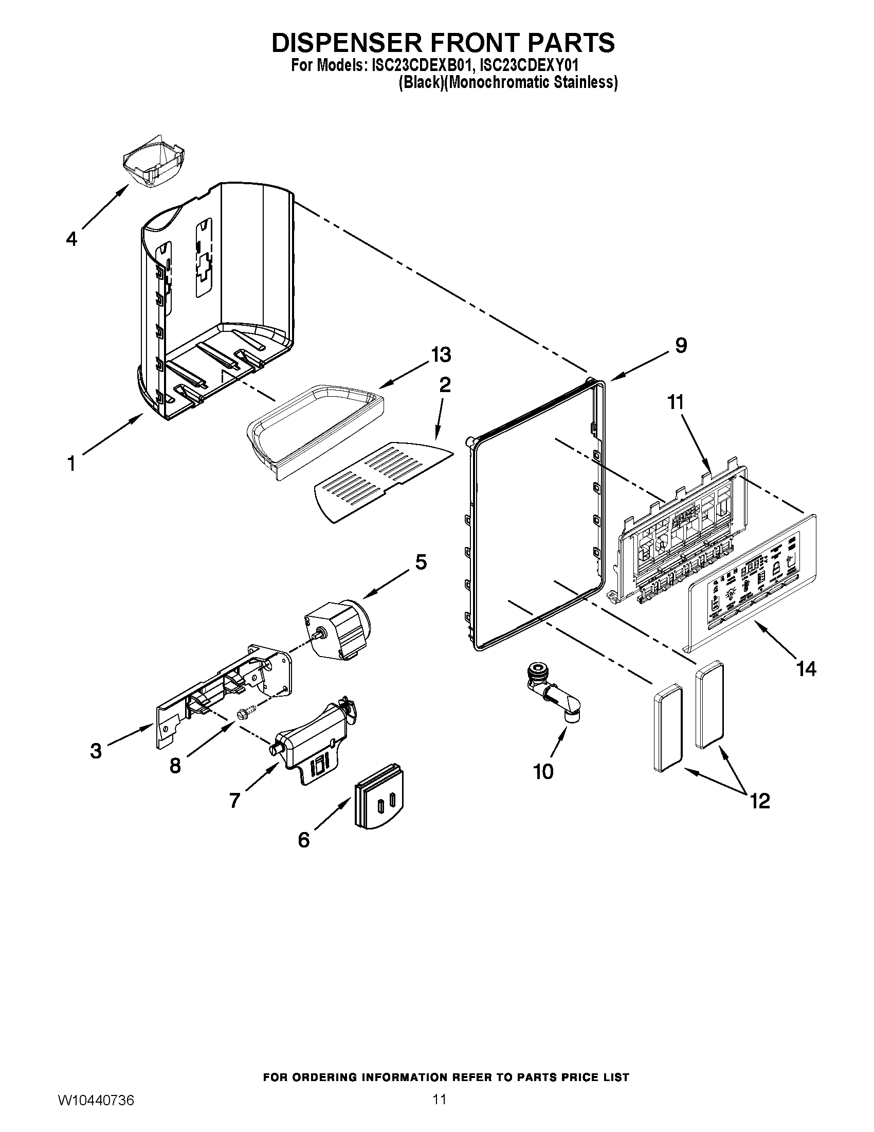 08 - DISPENSER FRONT PARTS