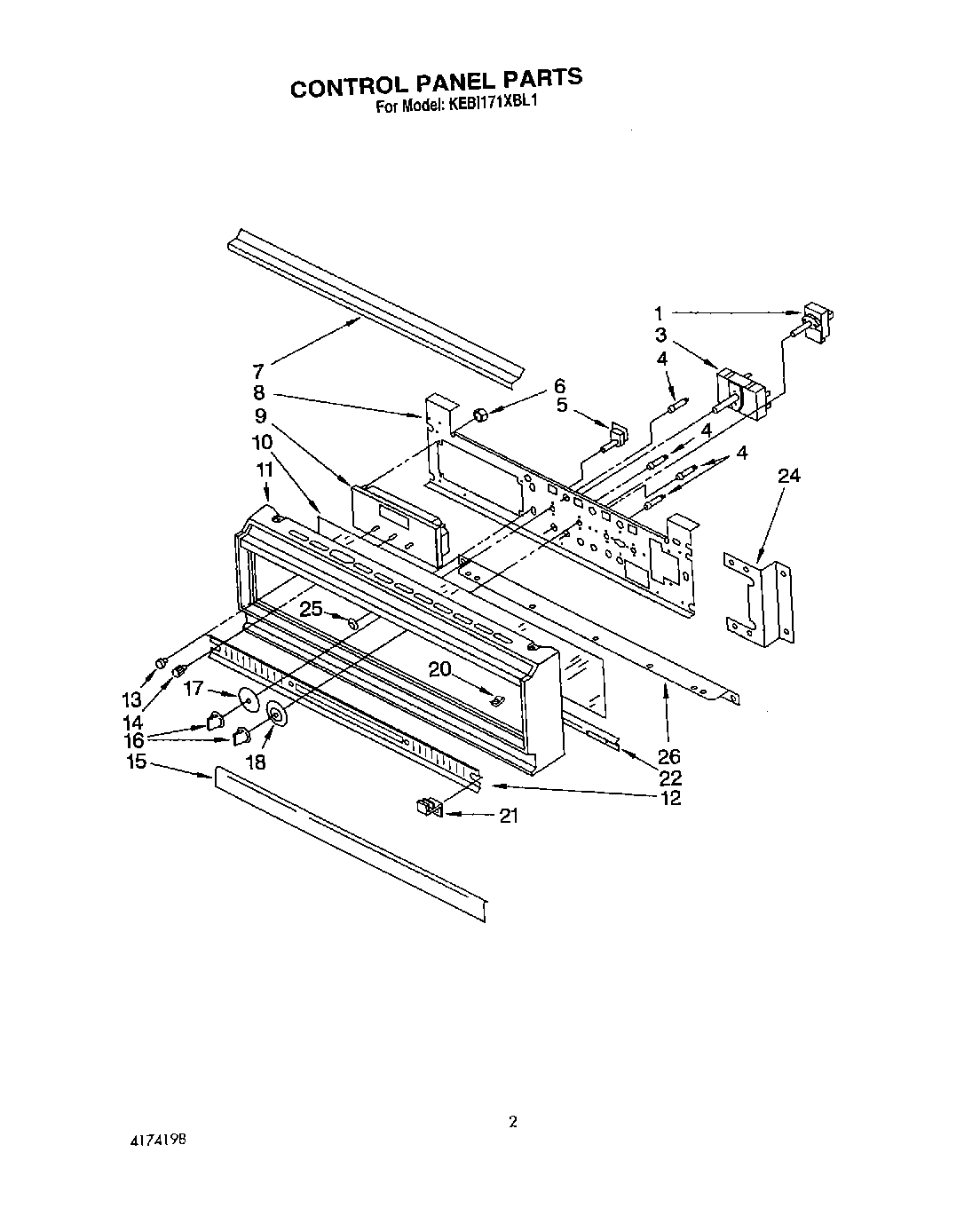 02 - CONTROL PANEL, LIT/OPTIONAL