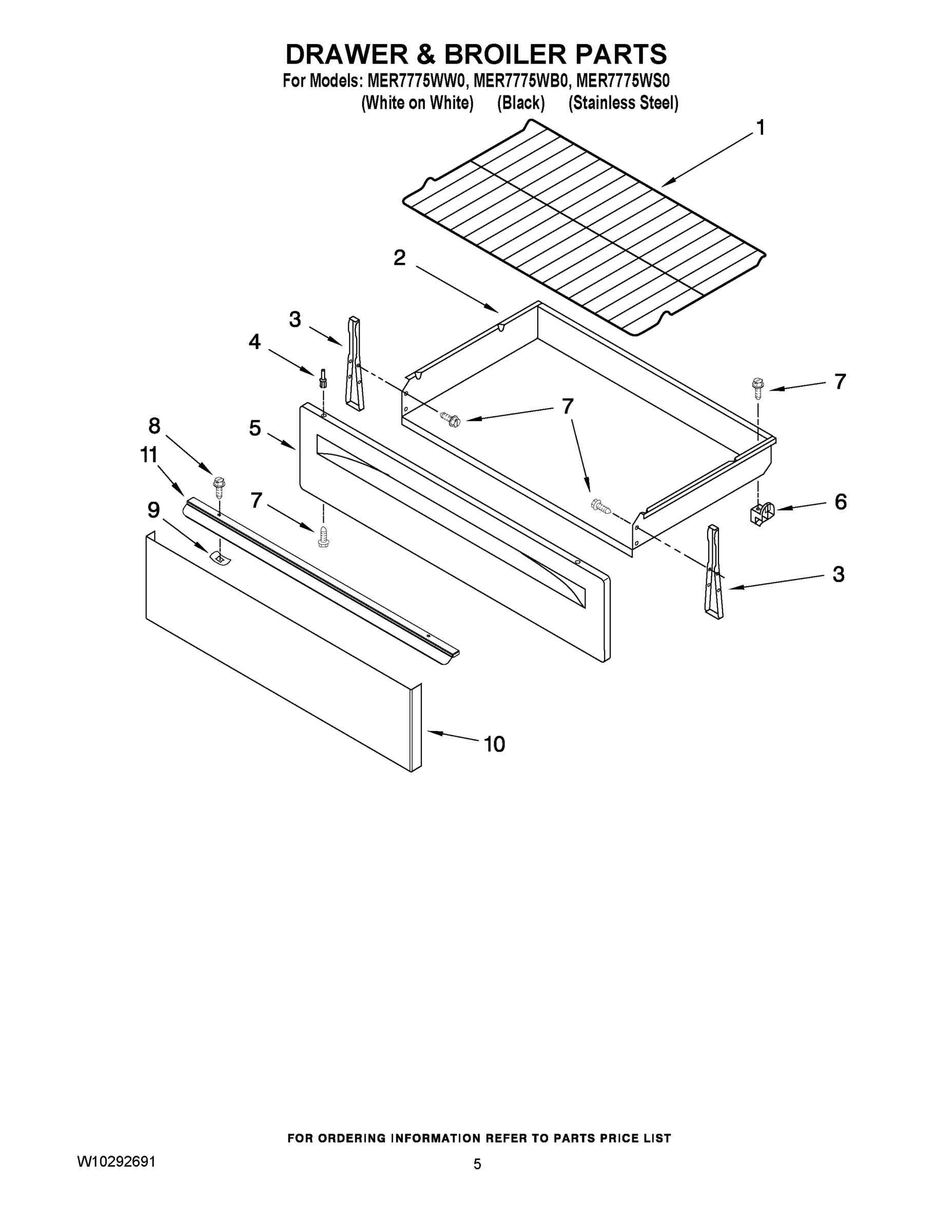 04 - DRAWER & BROILER PARTS