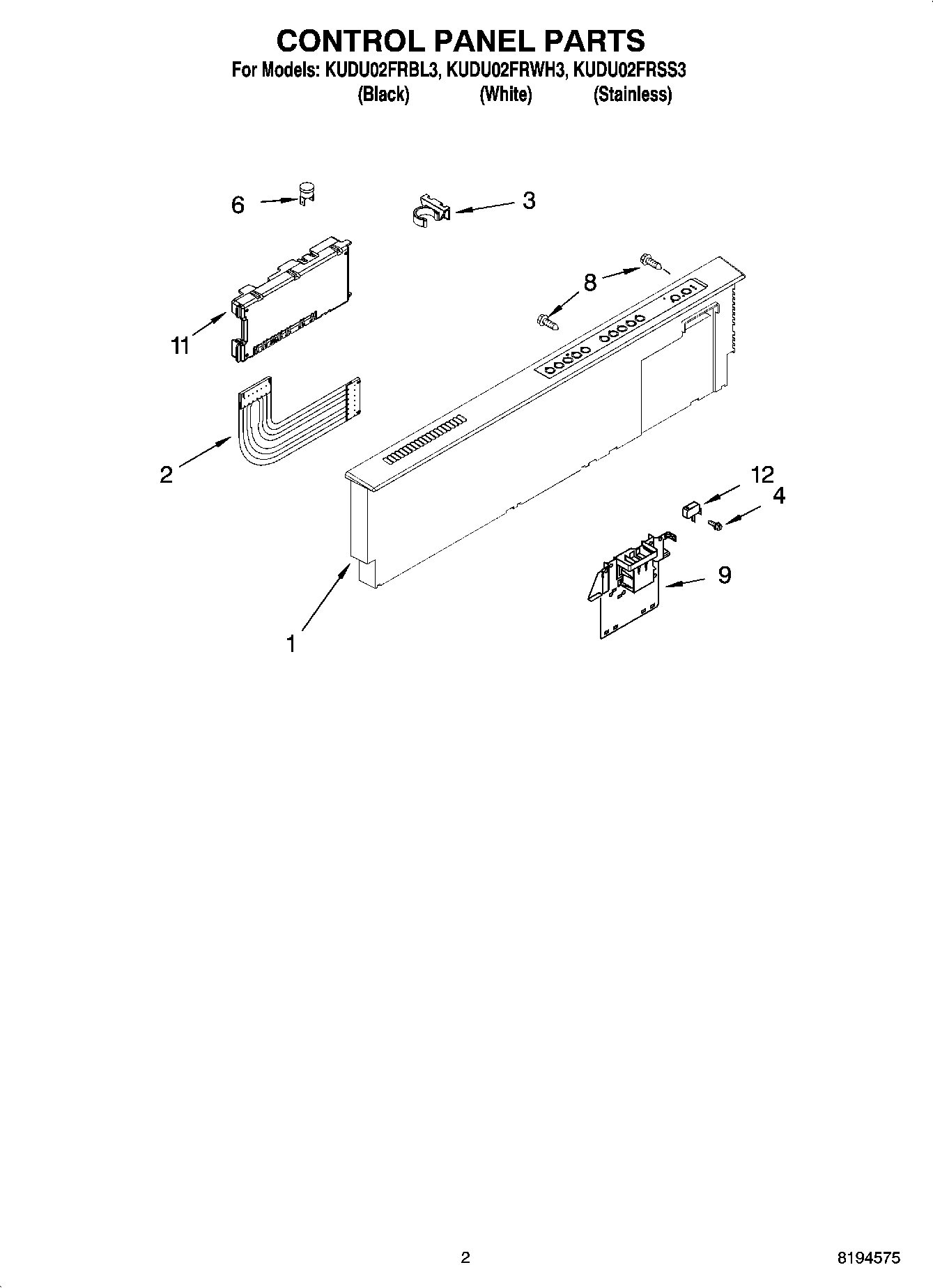 02 - CONTROL PANEL PARTS