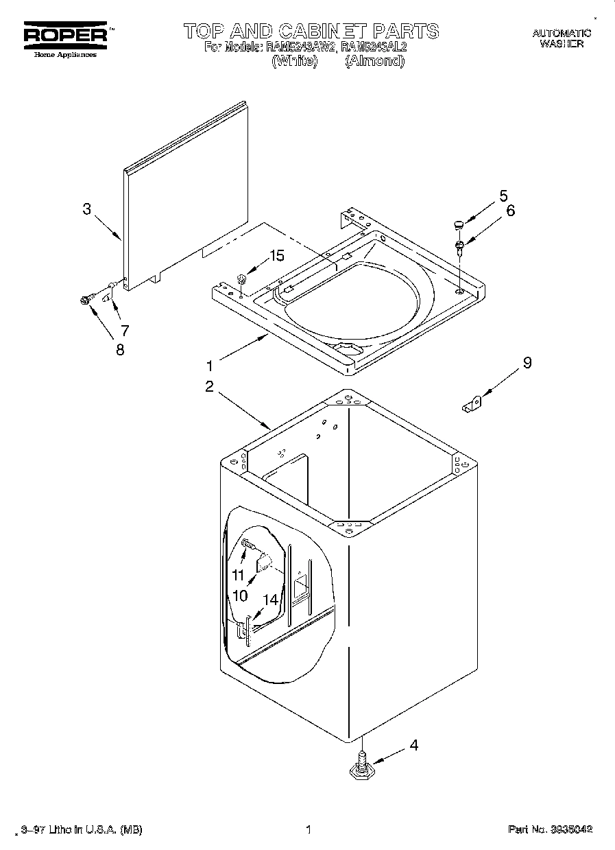 01 - TOP AND CABINET, LIT/OPTIONAL
