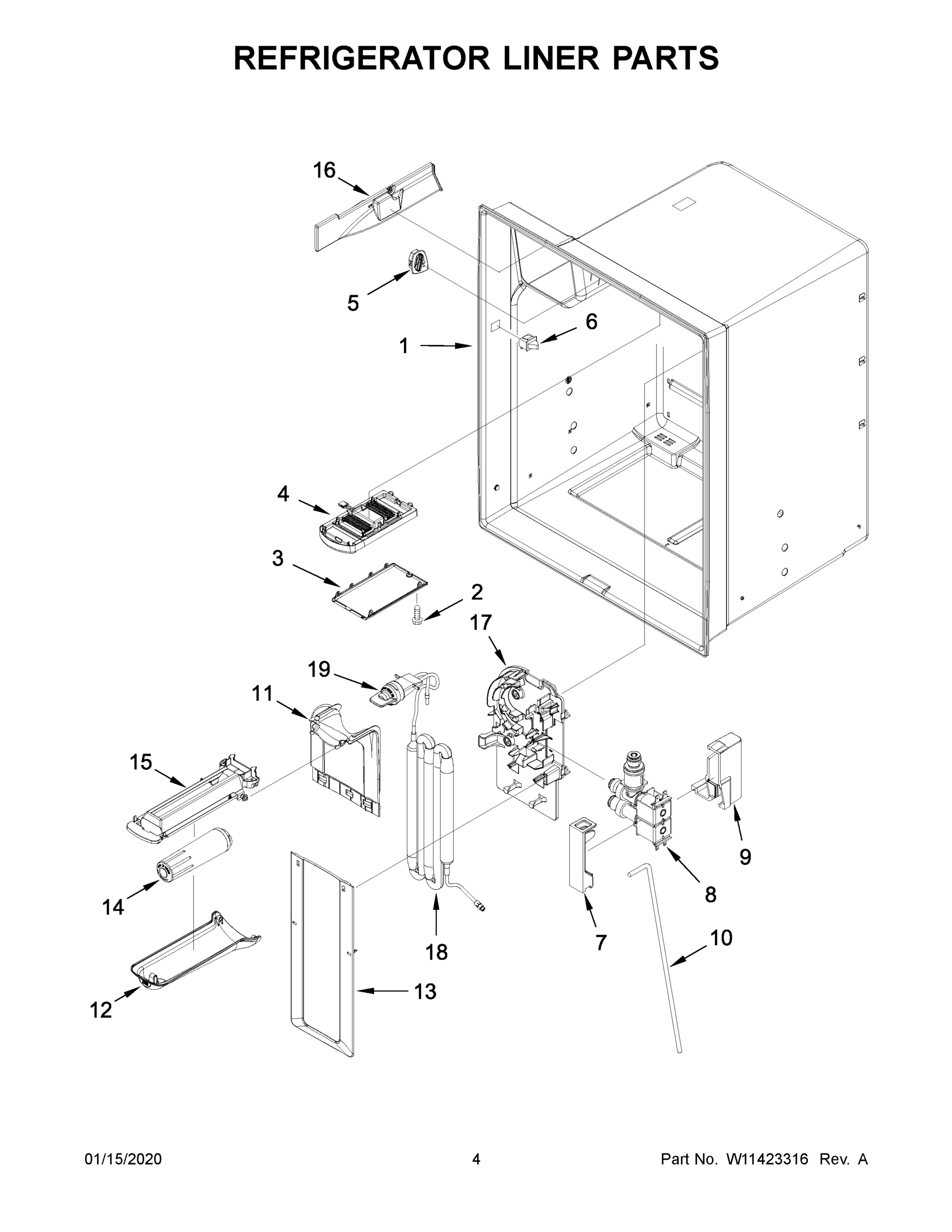03 - REFRIGERATOR LINER PARTS