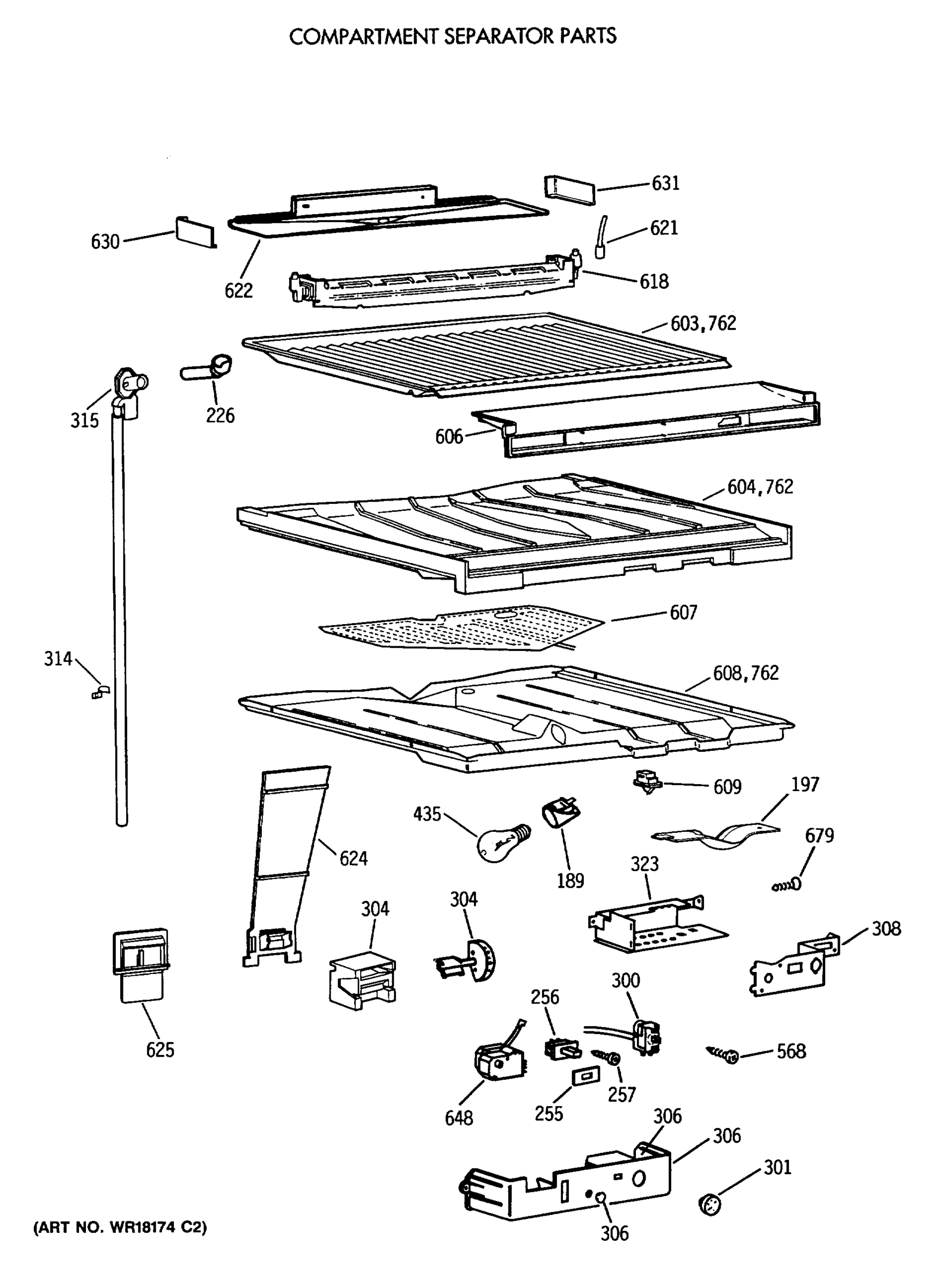 COMPARTMENT SEPARATOR PARTS