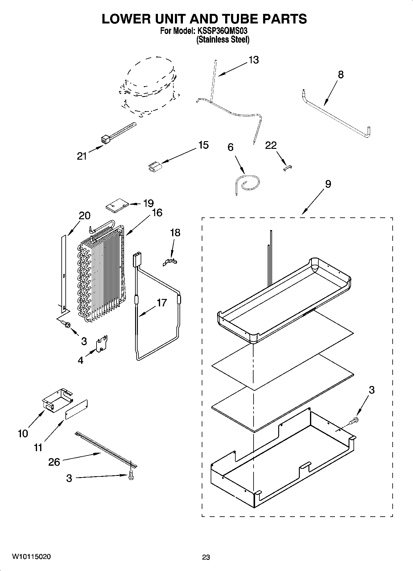 14 - LOWER UNIT AND TUBE PARTS