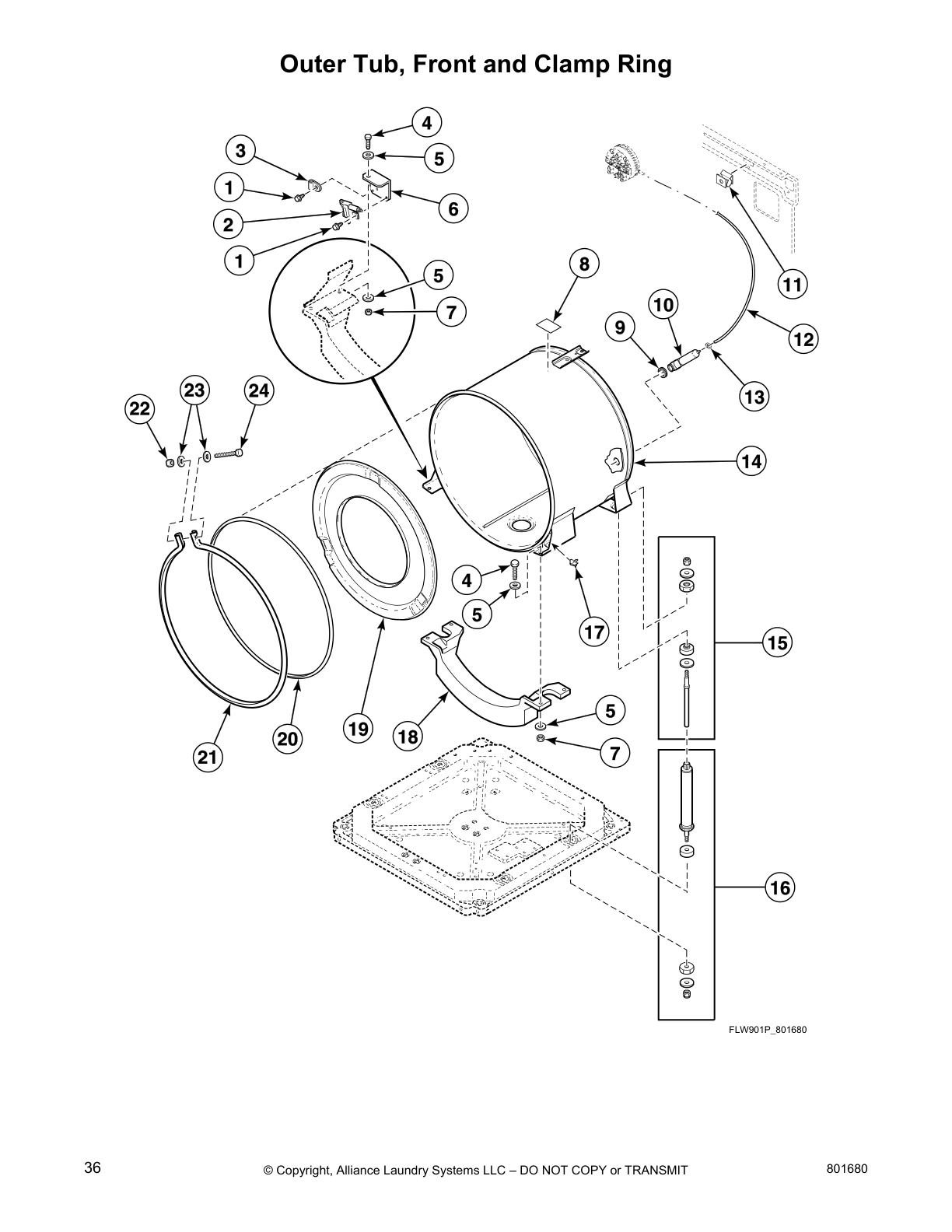 Outer Tub, Front and Clamp Ring