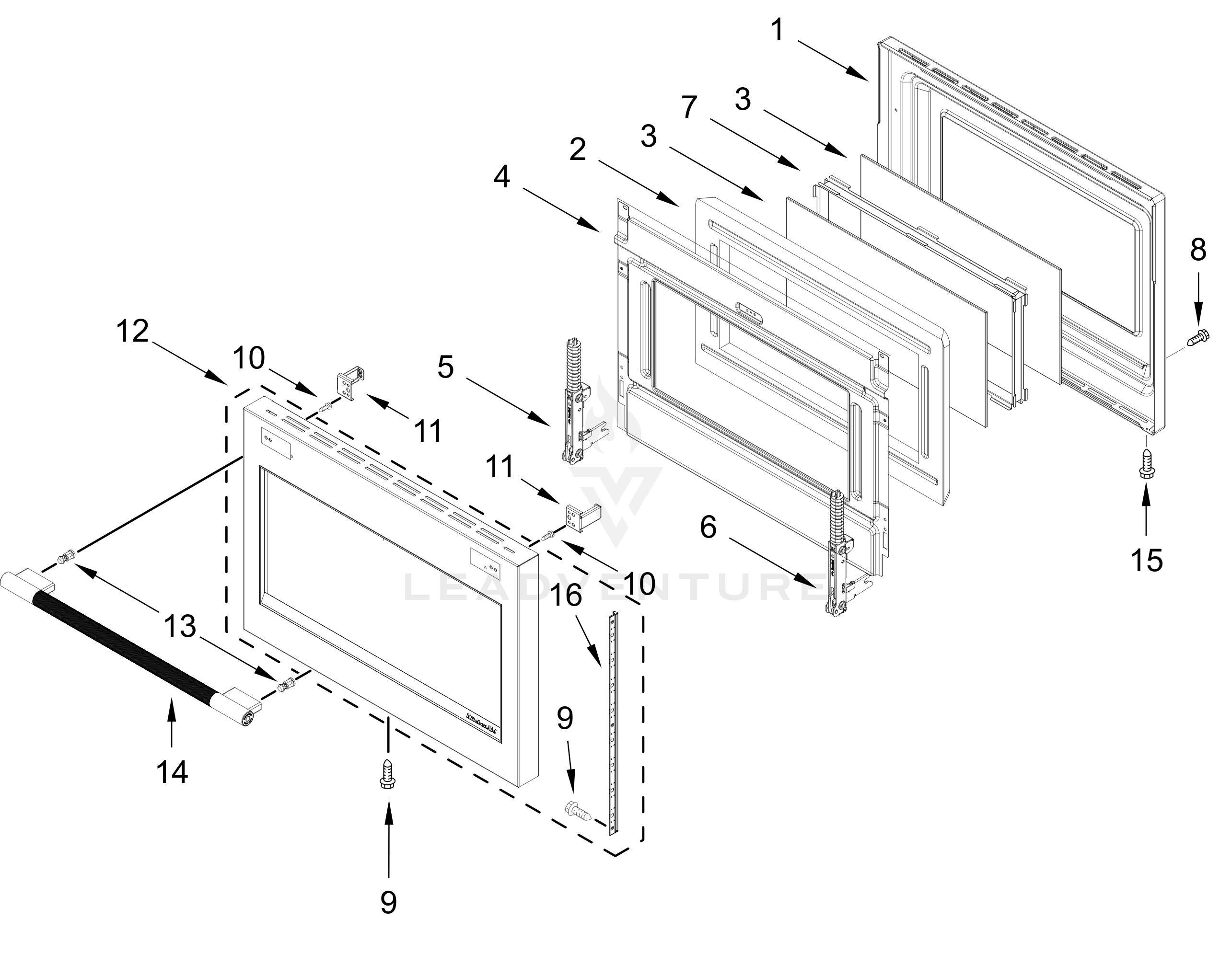 OVEN DOOR PARTS (30 In)
