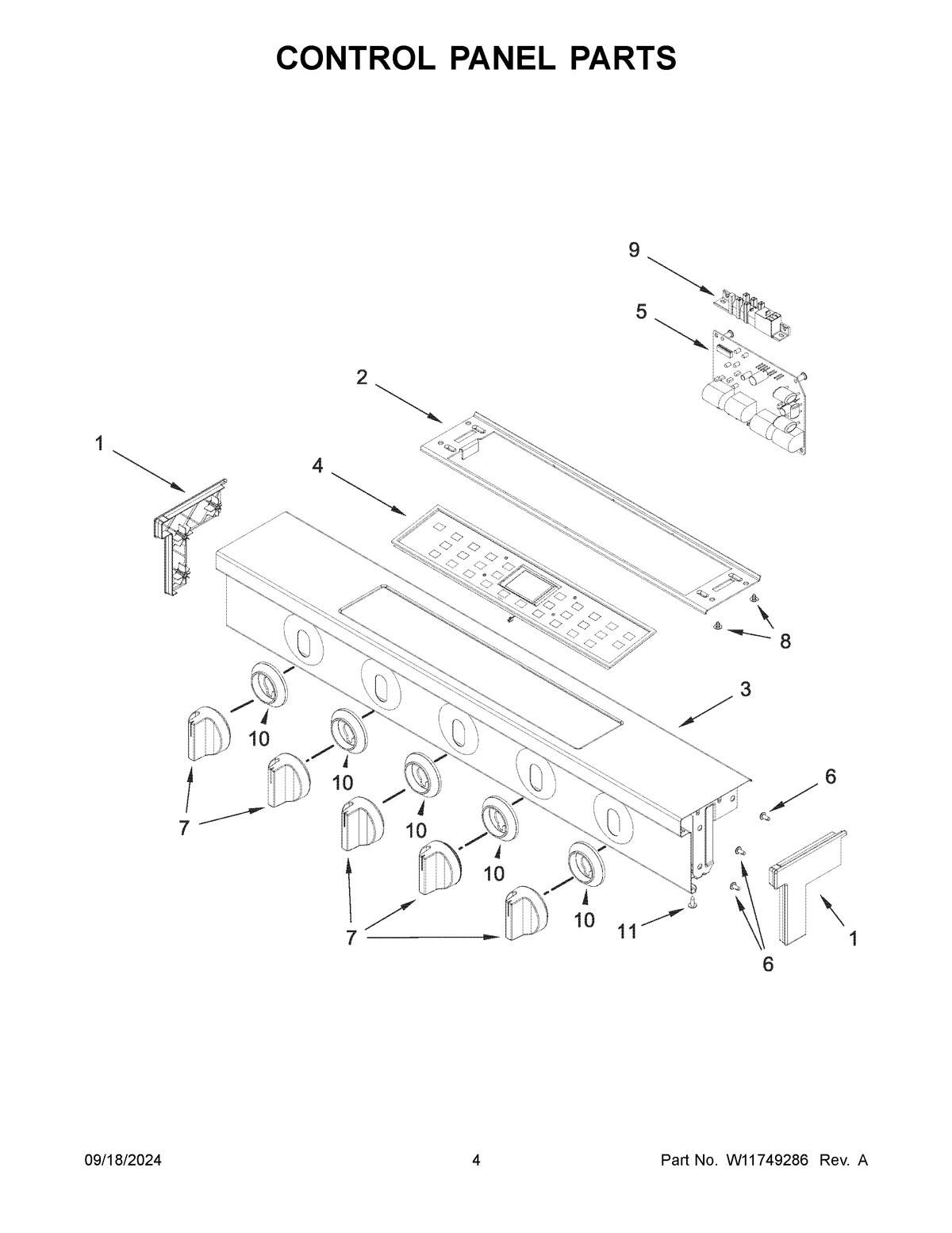 03 - CONTROL PANEL PARTS