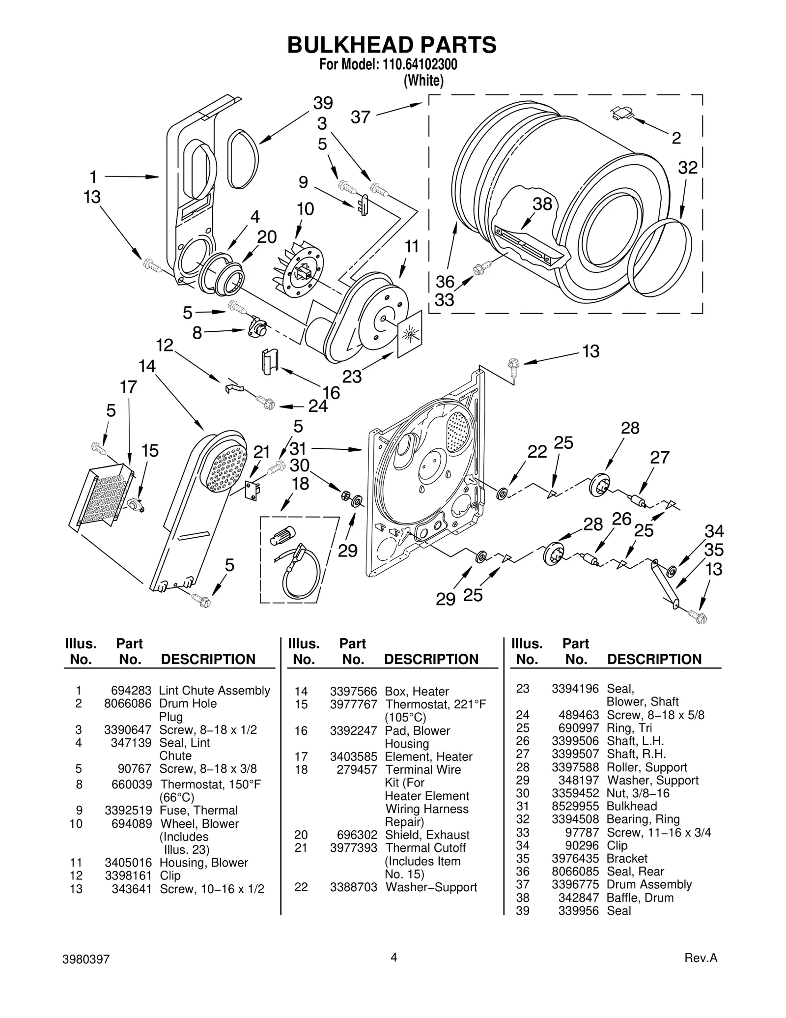 BULKHEAD PARTS