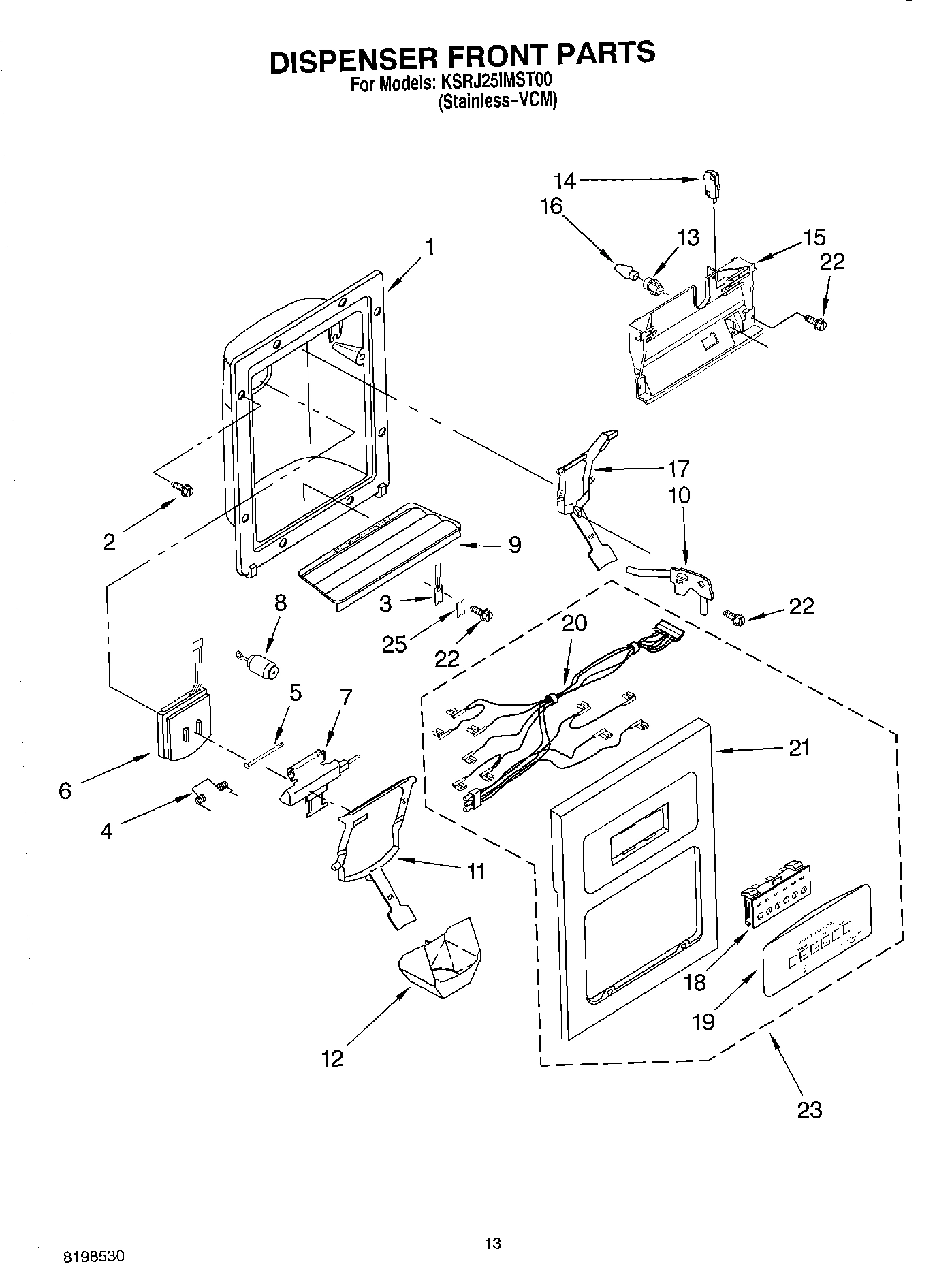 08 - DISPENSER FRONT PARTS