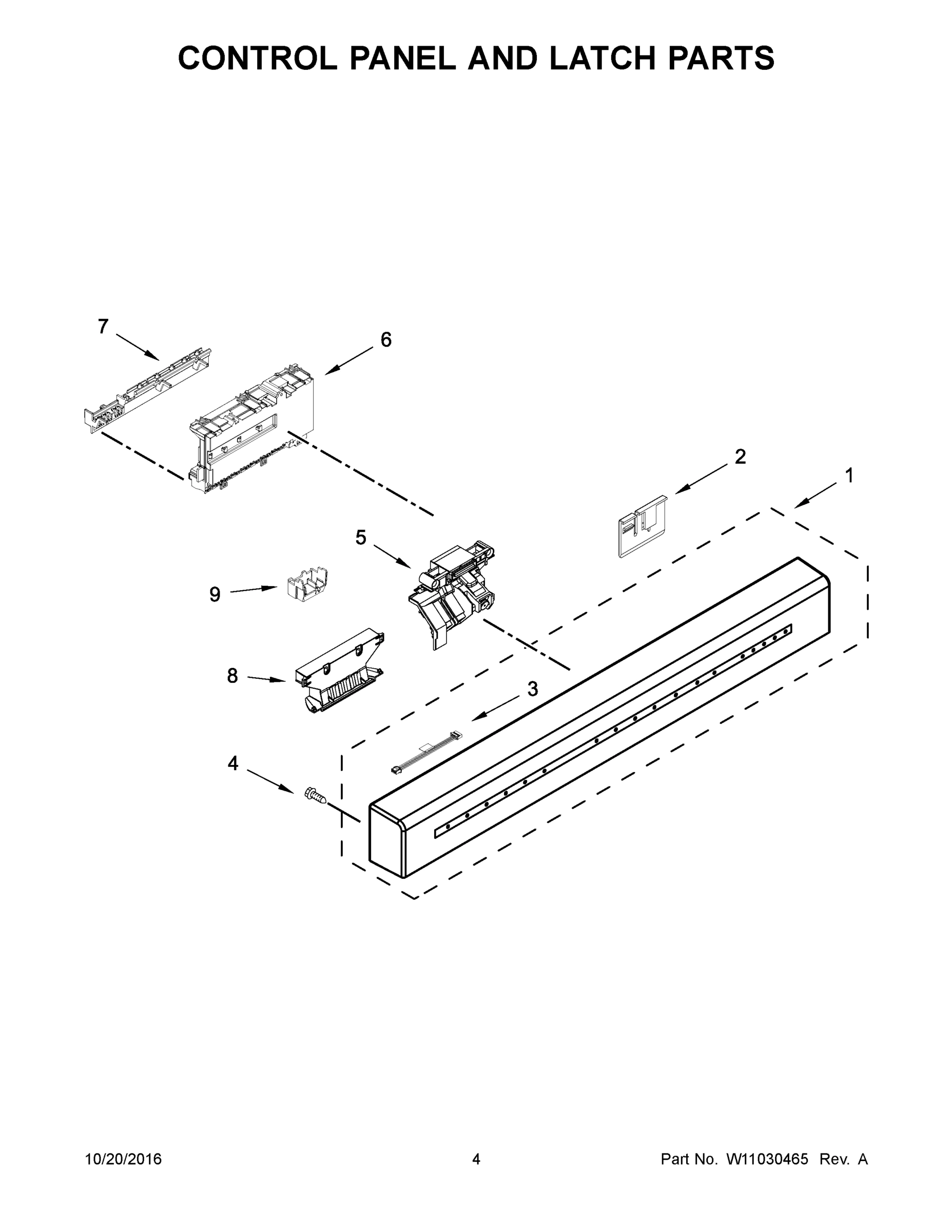 03 - CONTROL PANEL AND LATCH PARTS