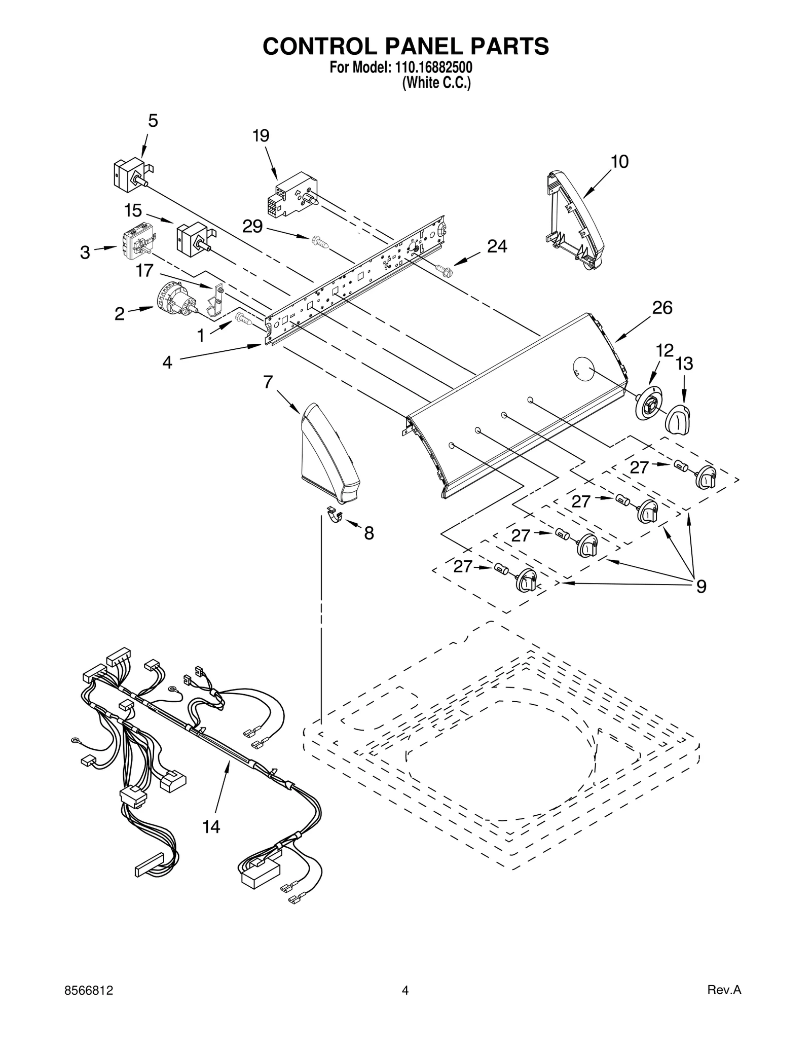 CONTROL PANEL PARTS
