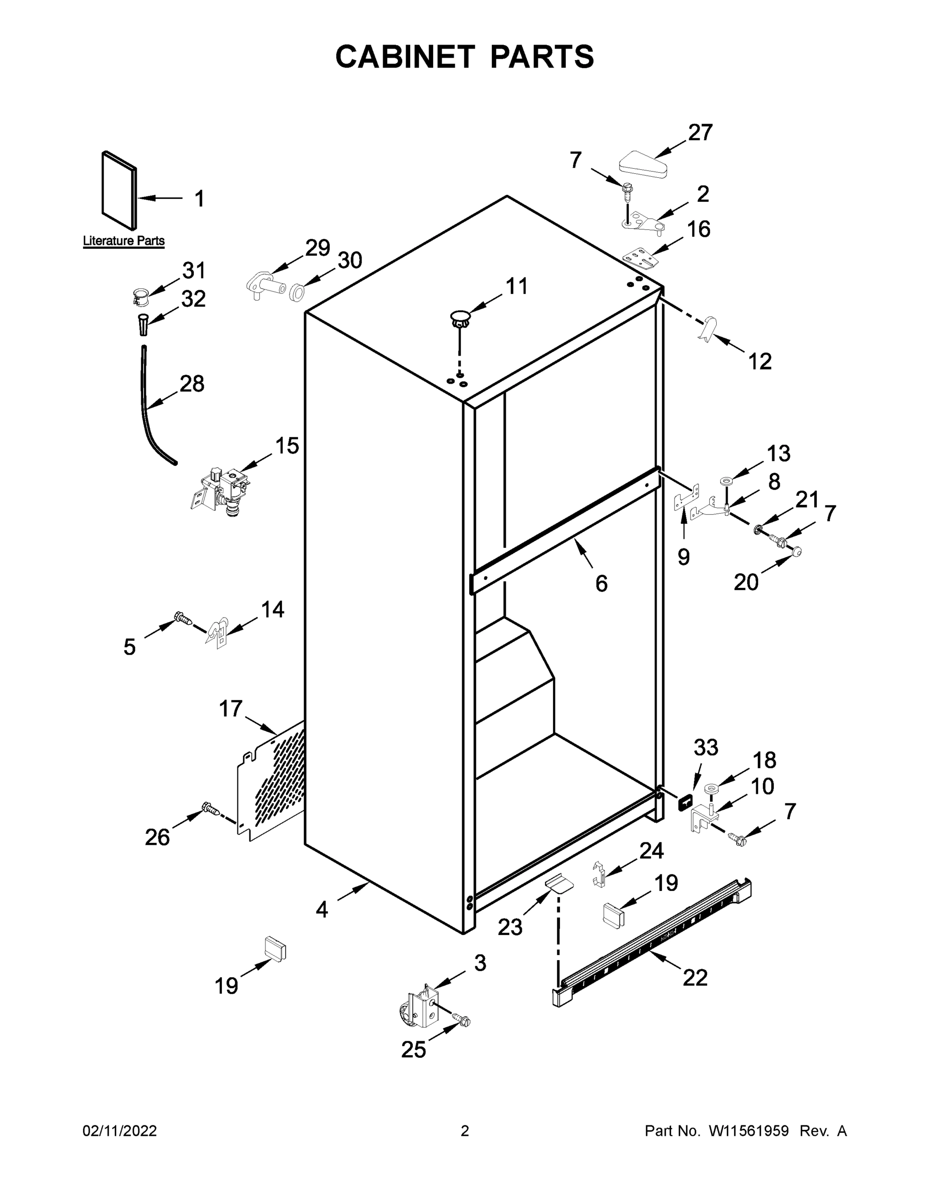 02 - CABINET PARTS
