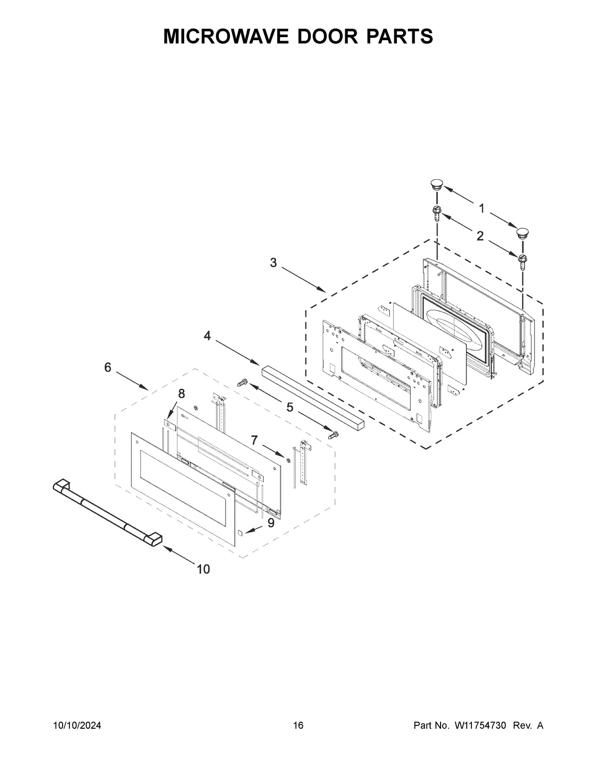 09 - MICROWAVE DOOR PARTS