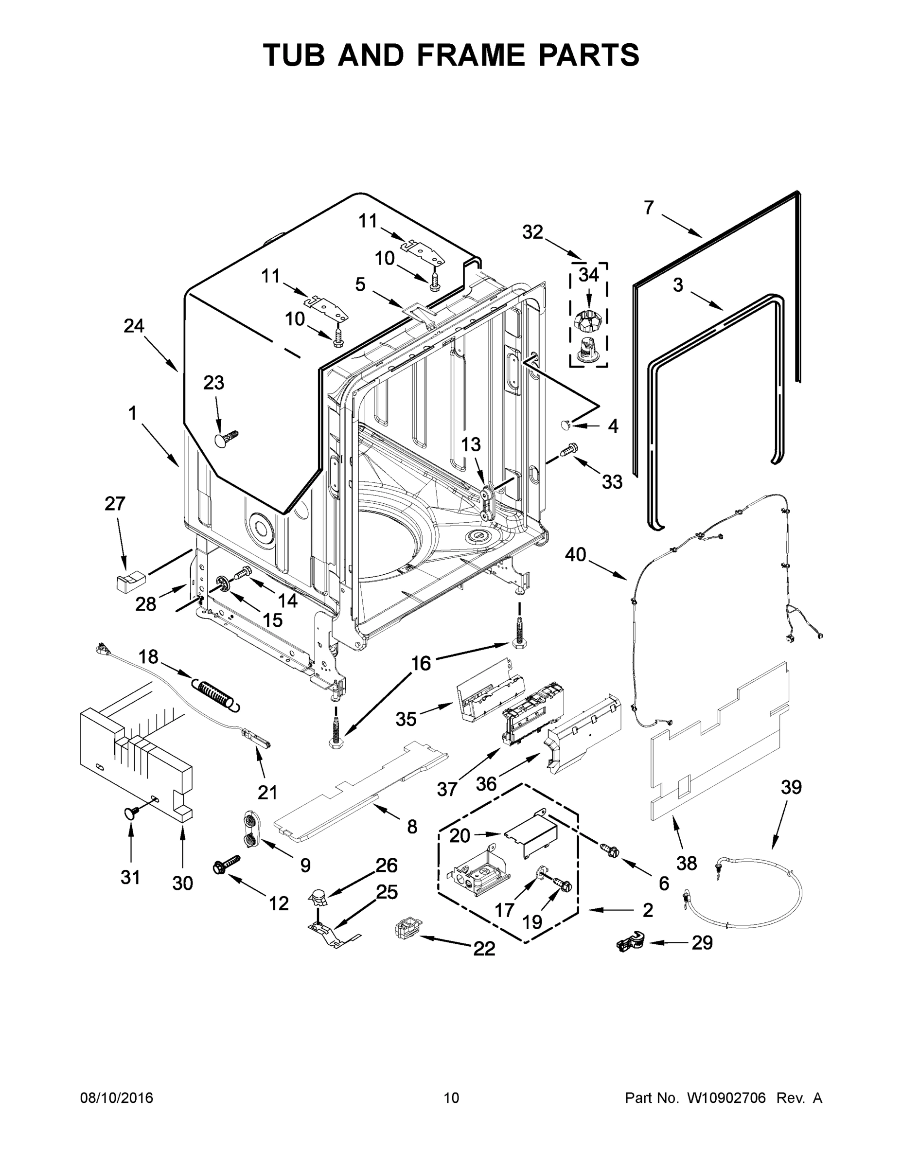 06 - TUB AND FRAME PARTS