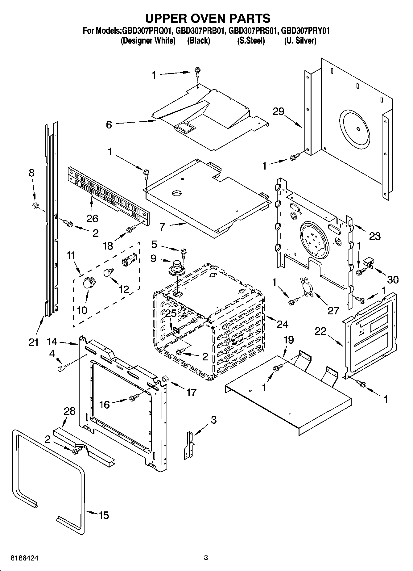 02 - UPPER OVEN PARTS
