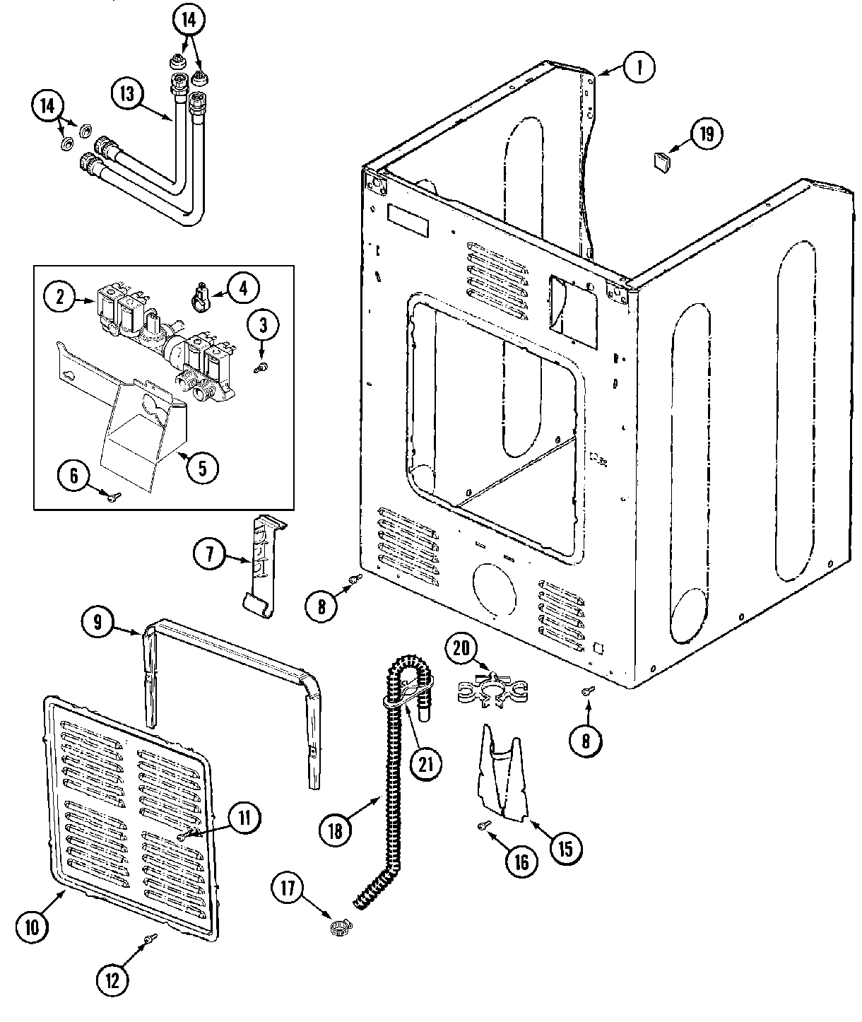 10 - CABINET-REAR (WASHER)