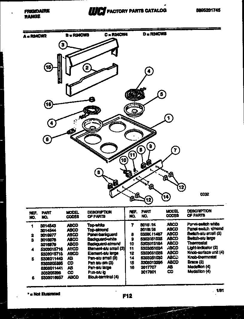 03 - BACKGUARD AND COOKTOP PARTS