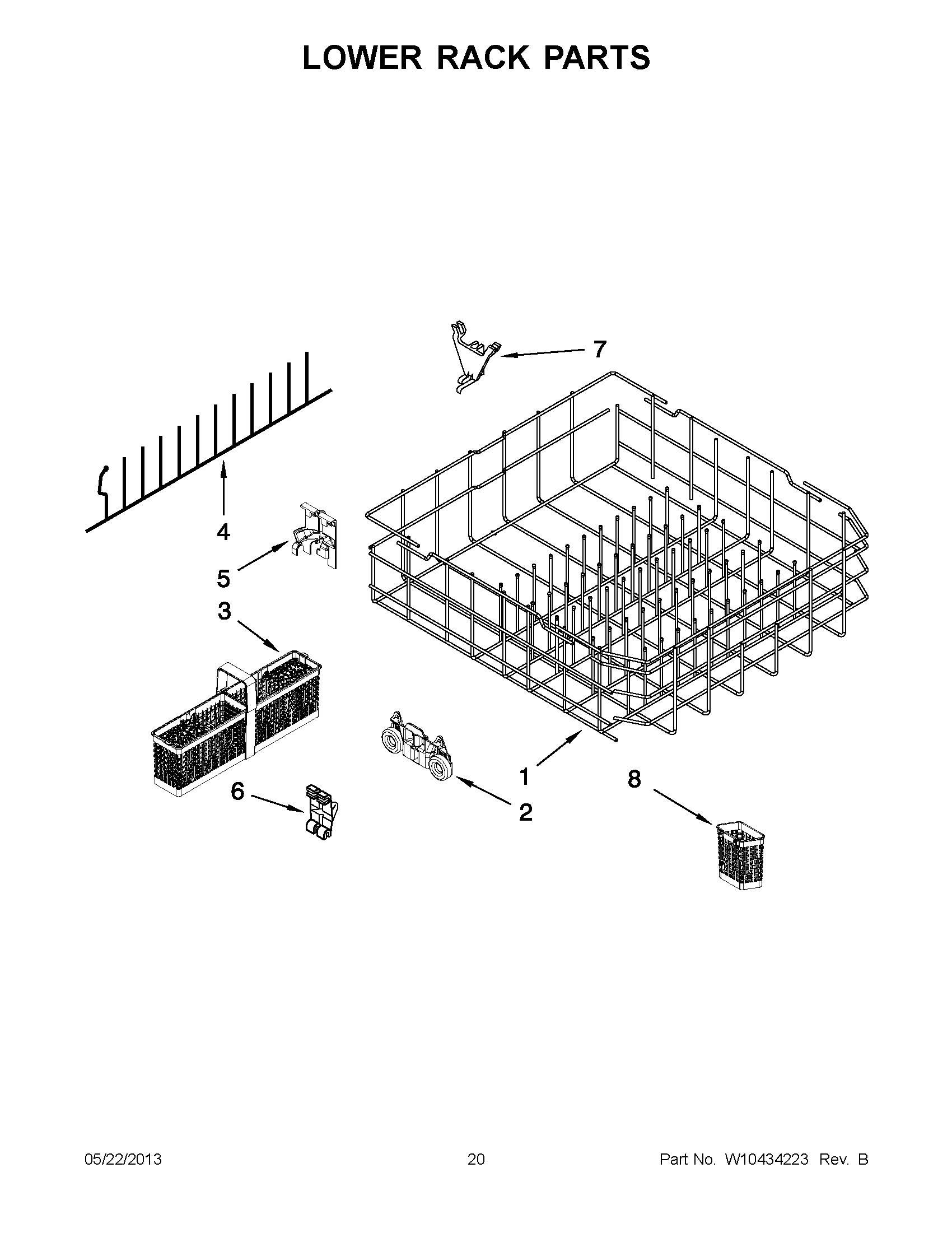 10 - LOWER RACK PARTS