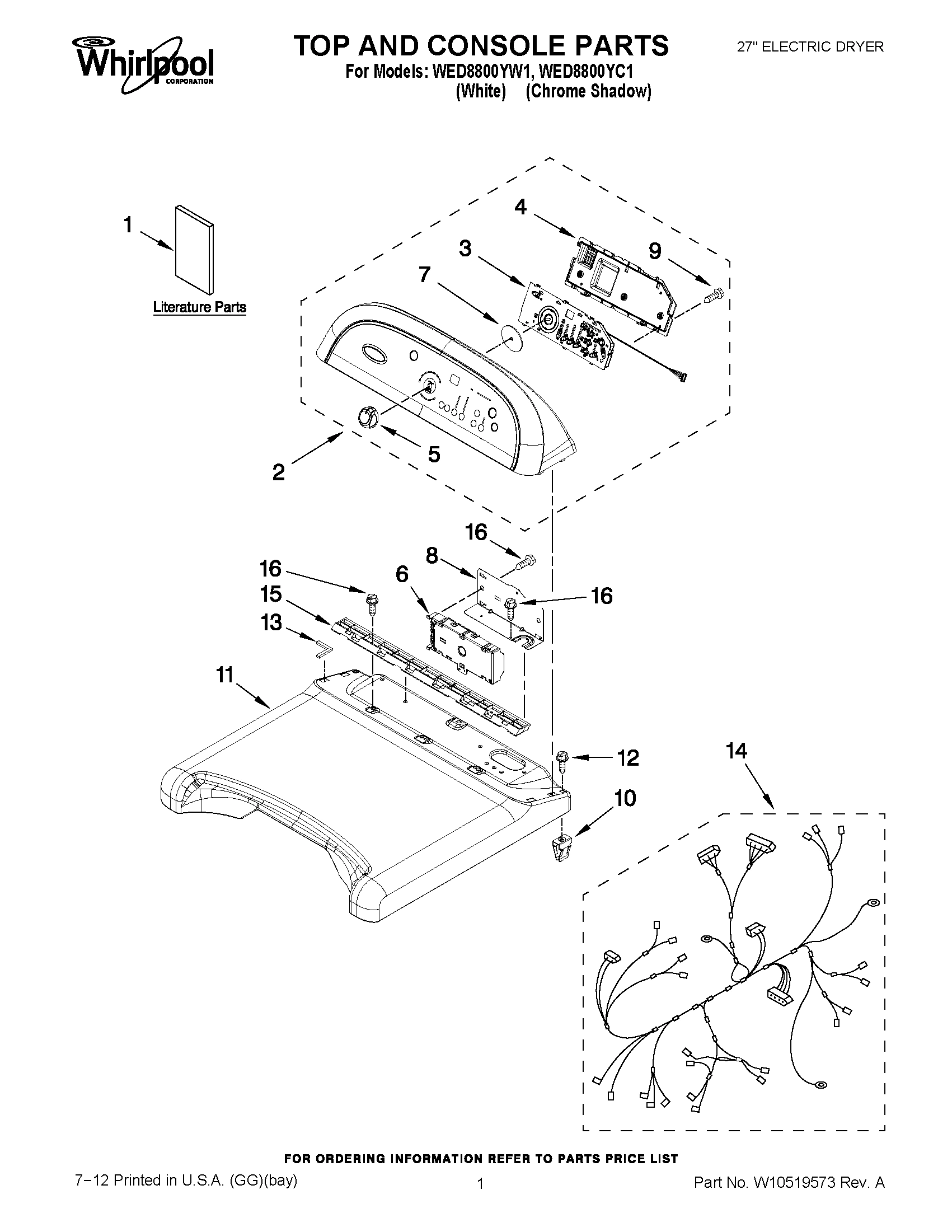 01 - TOP AND CONSOLE PARTS
