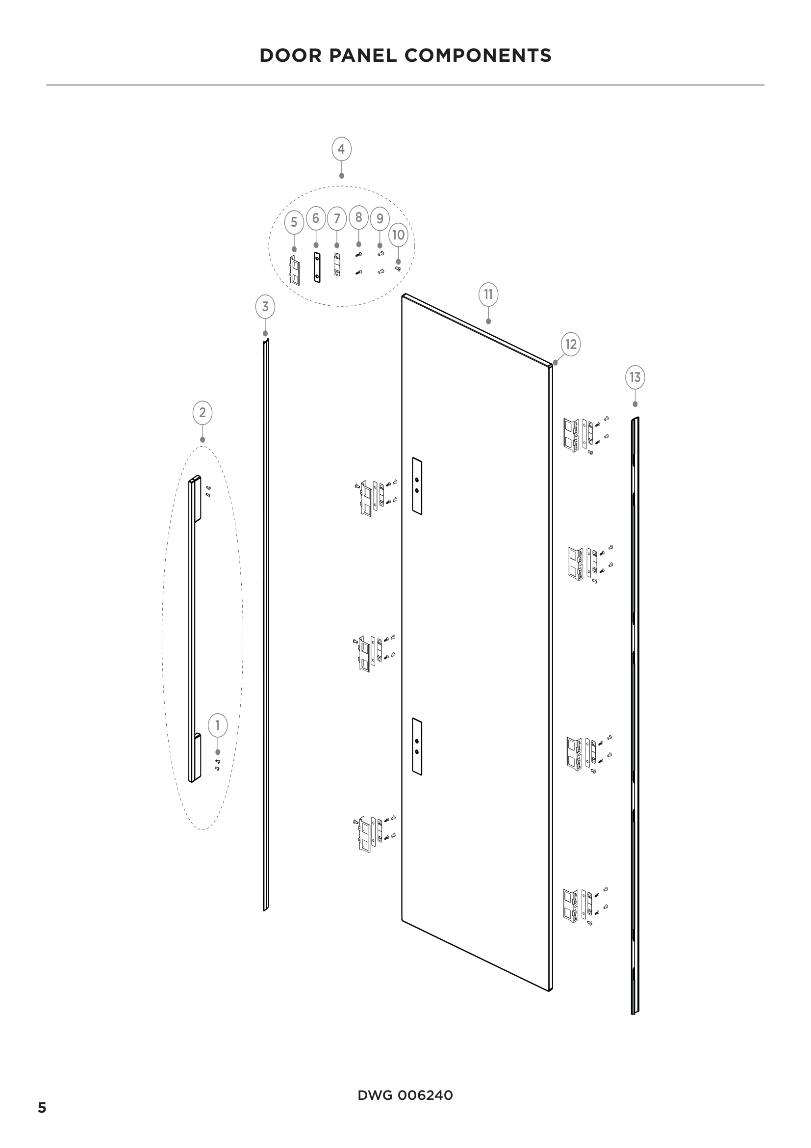 DOOR PANEL COMPONENTS
