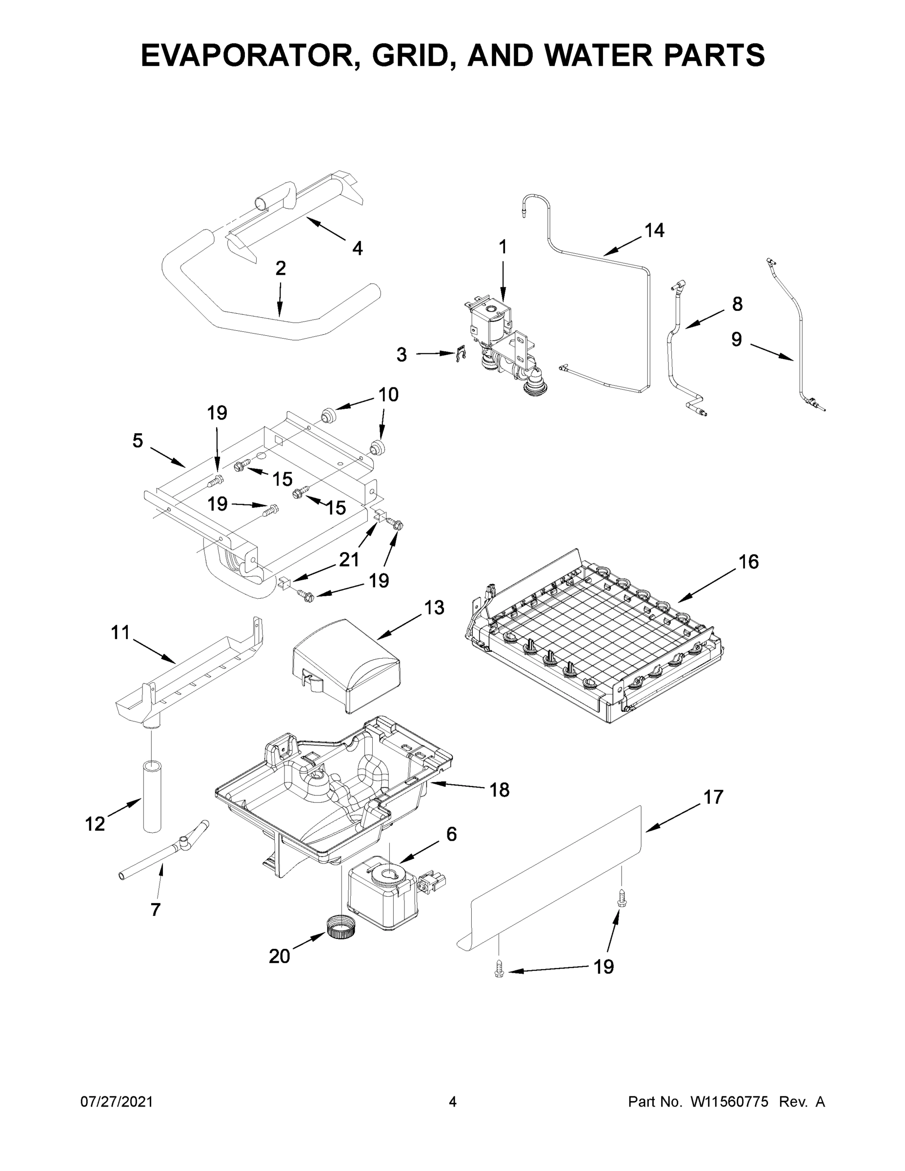 03 - EVAPORATOR, GRID, AND WATER PARTS