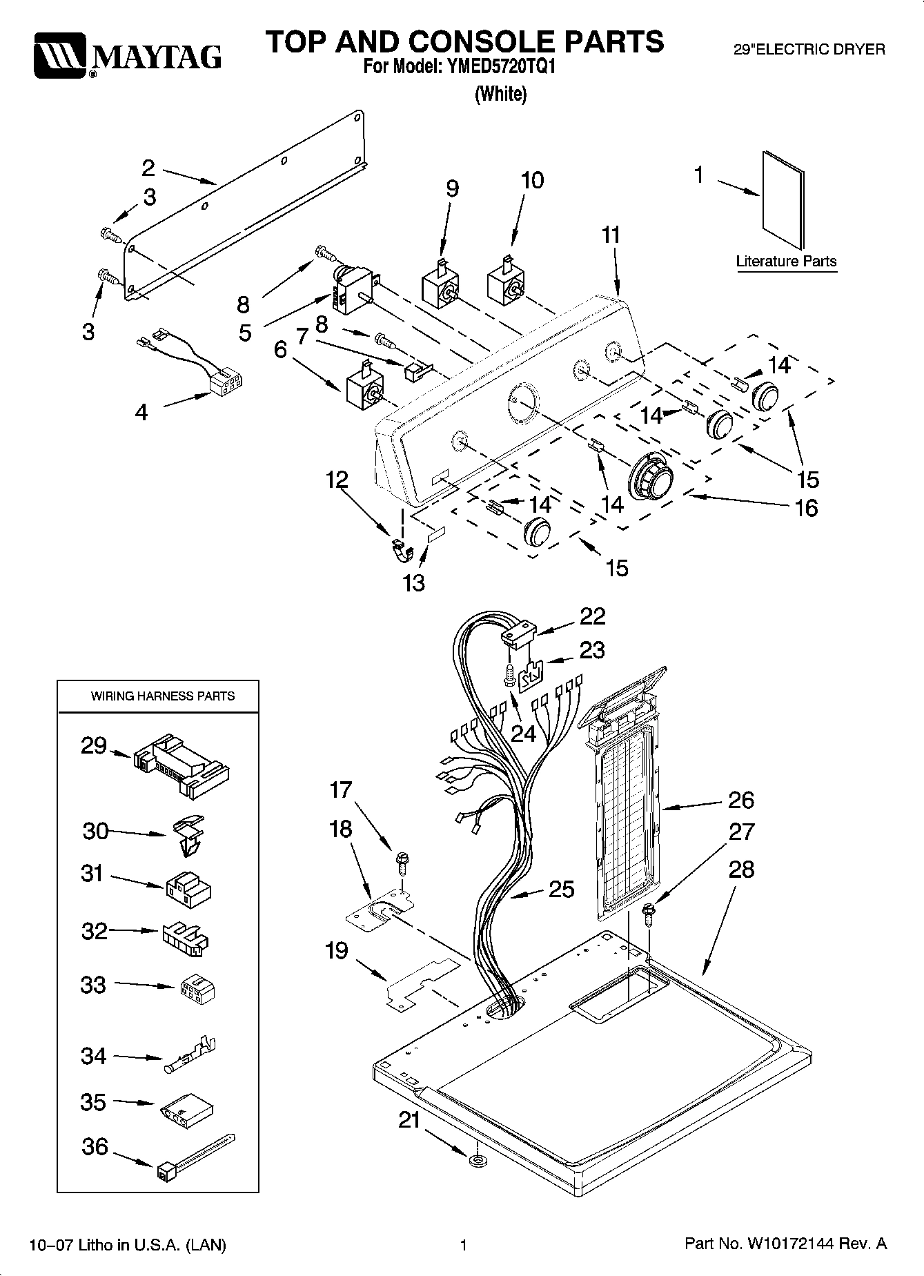 01 - TOP AND CONSOLE PARTS