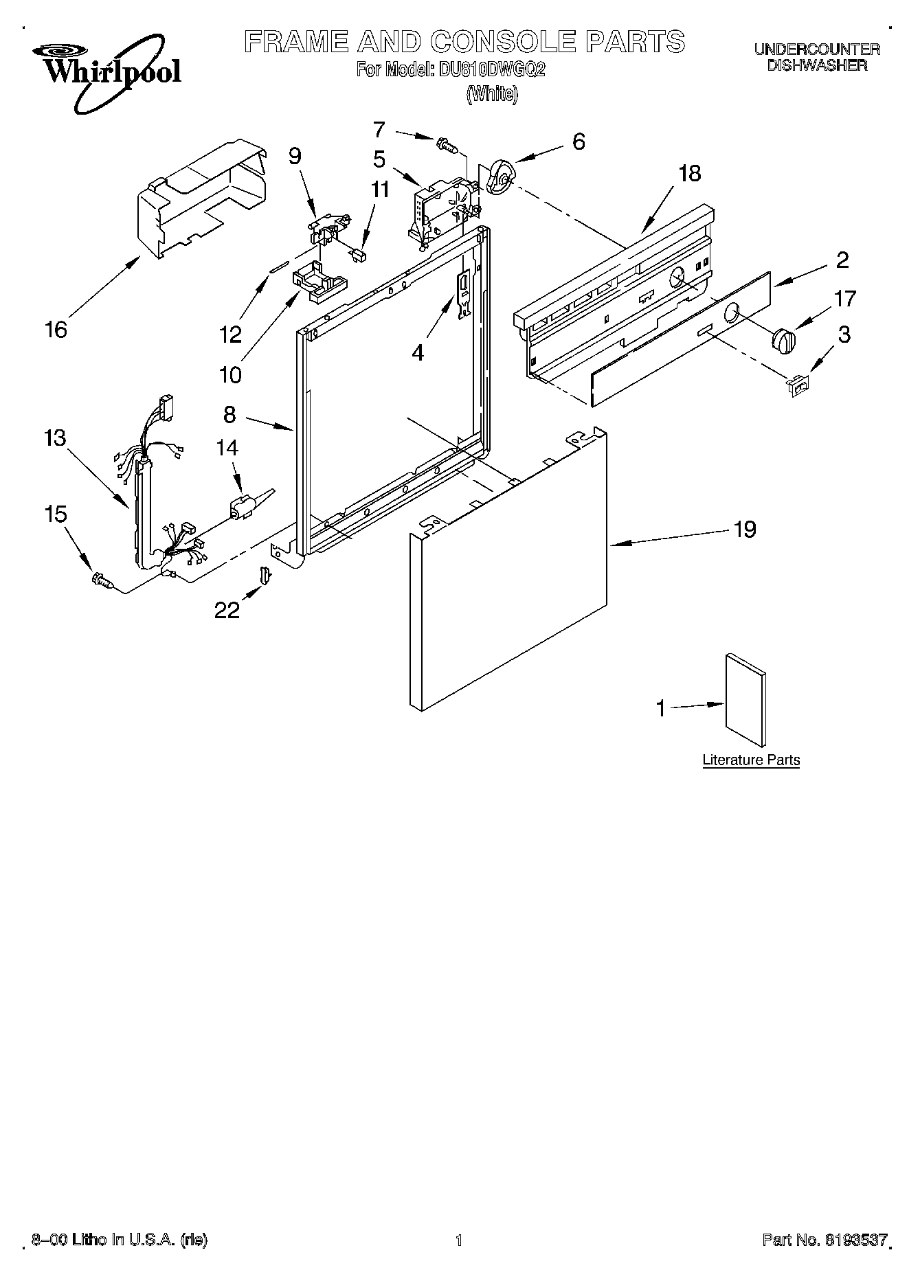 01 - FRAME AND CONSOLE, LITERATURE