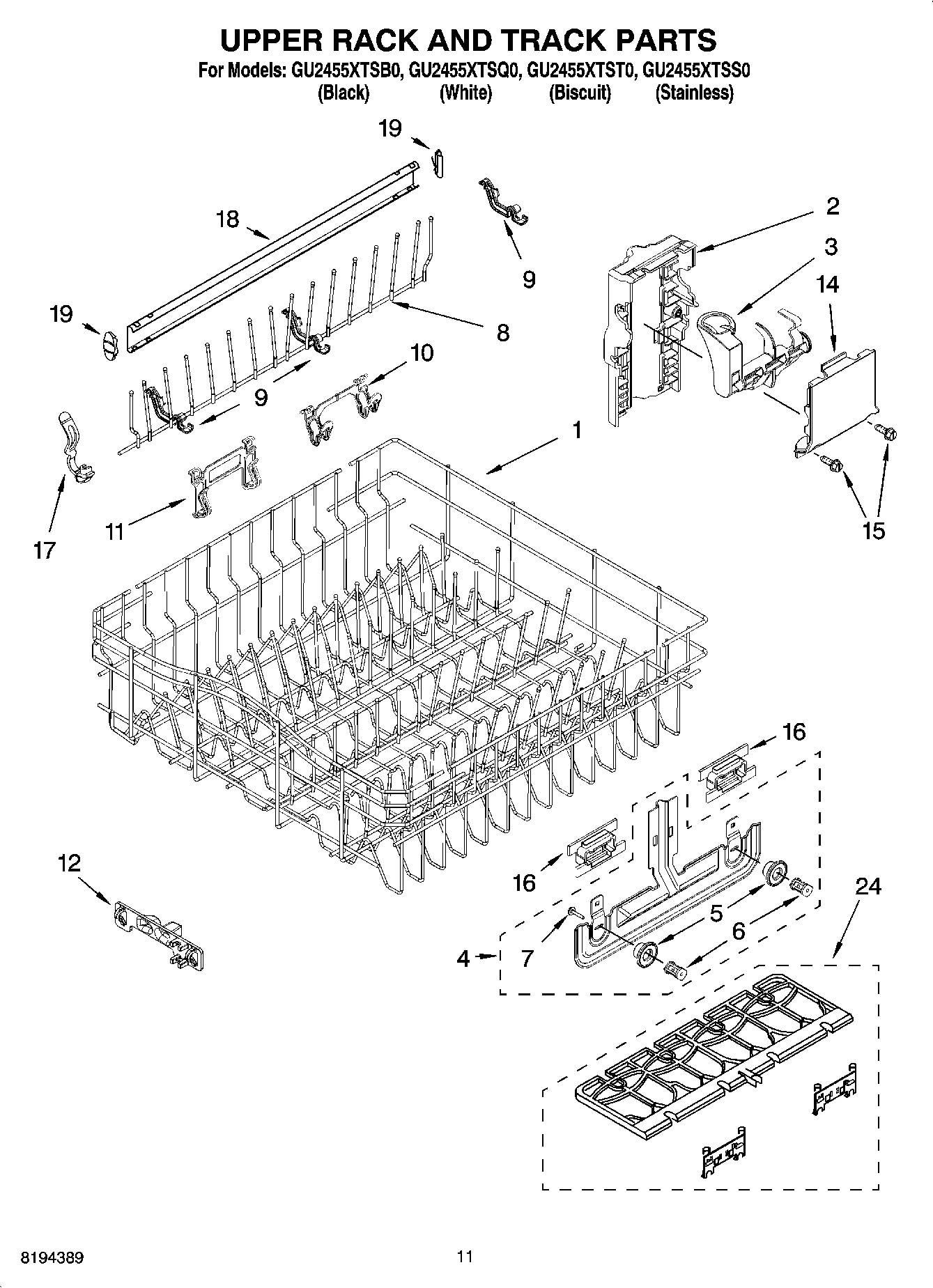 09 - UPPER RACK AND TRACK PARTS