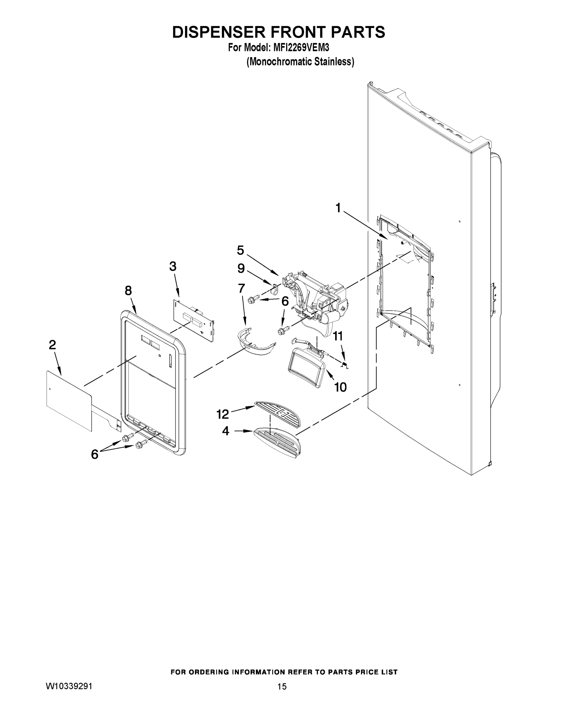 08 - DISPENSER FRONT PARTS