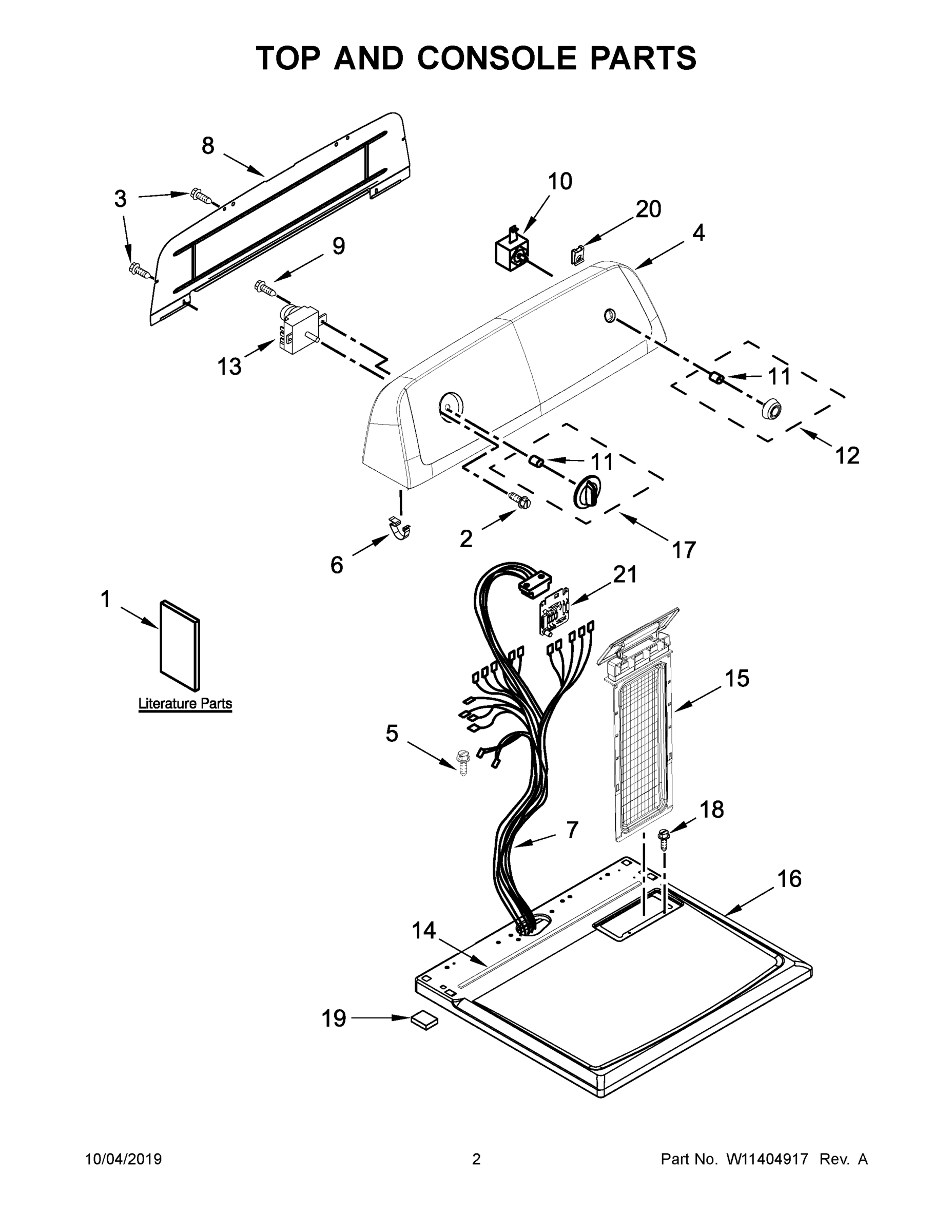 02 - TOP AND CONSOLE PARTS