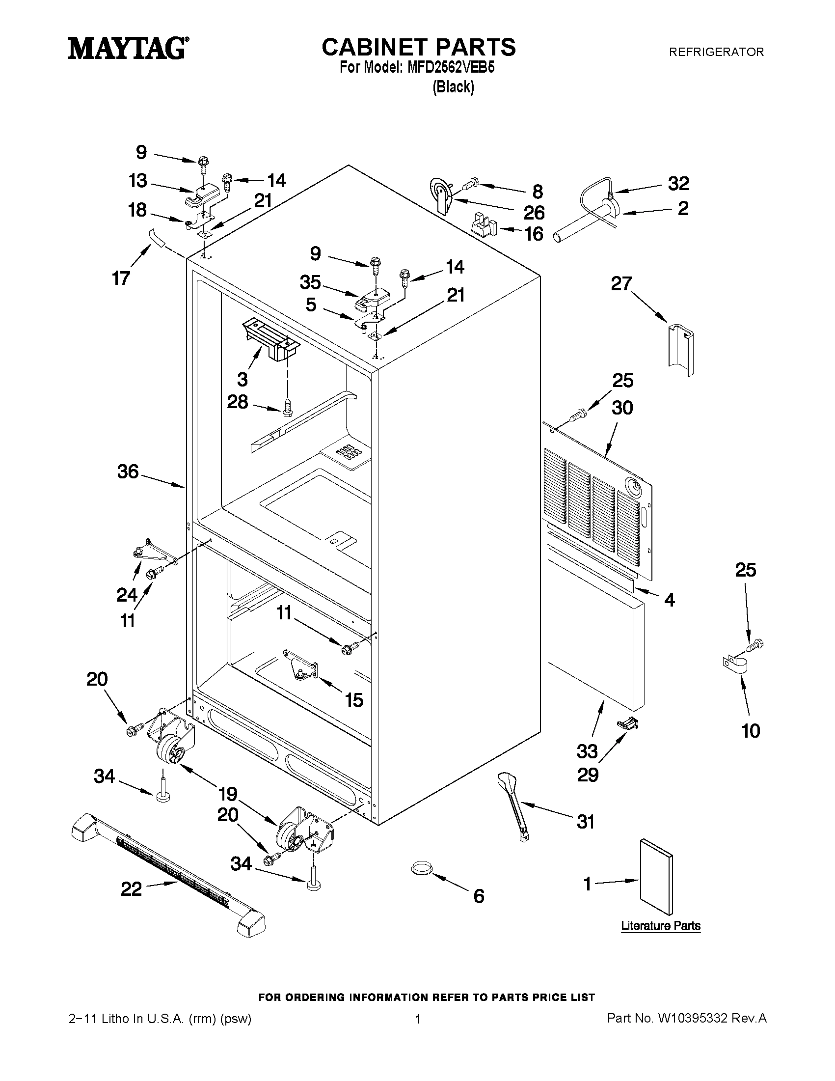 01 - CABINET PARTS
