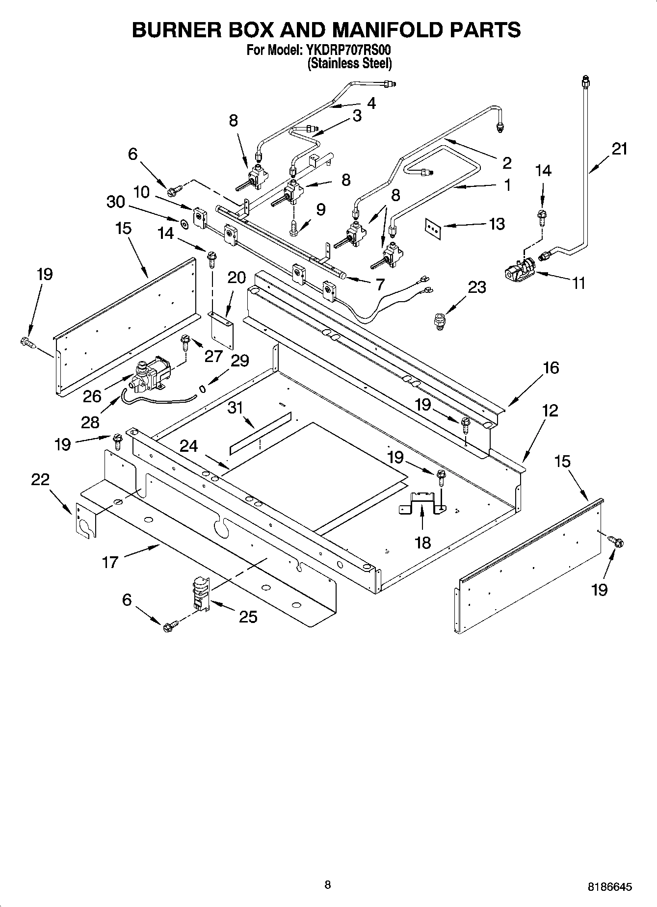 07 - BURNER BOX AND MANIFOLD PARTS
