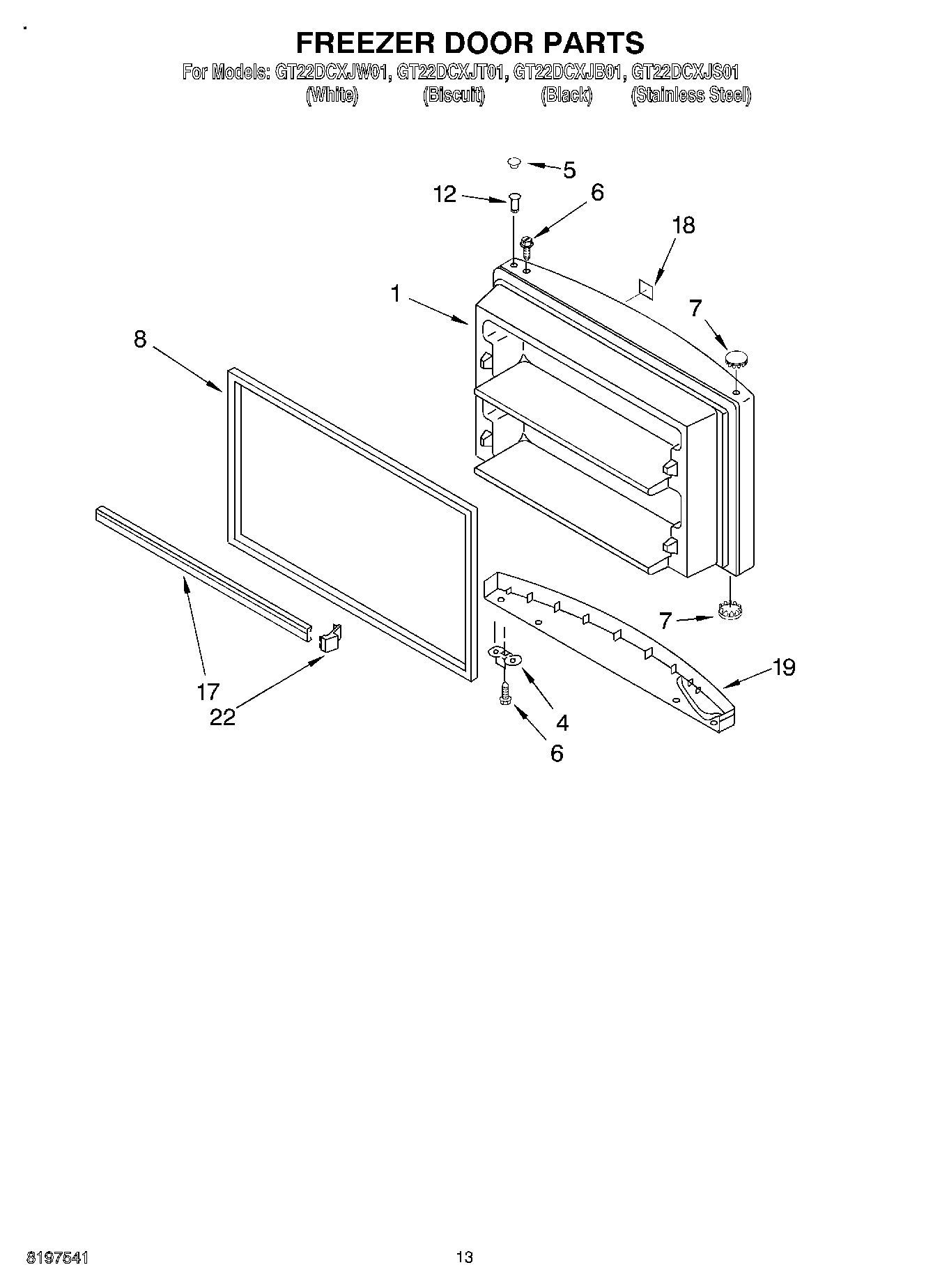 07 - FREEZER DOOR, OPTIONAL