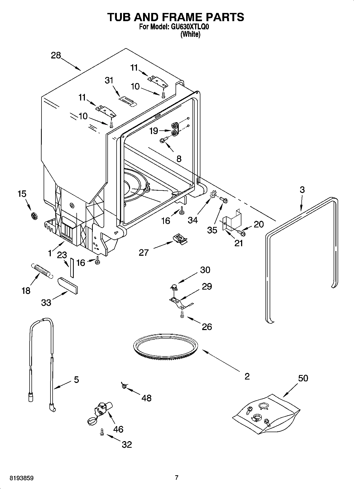 07 - TUB AND FRAME PARTS