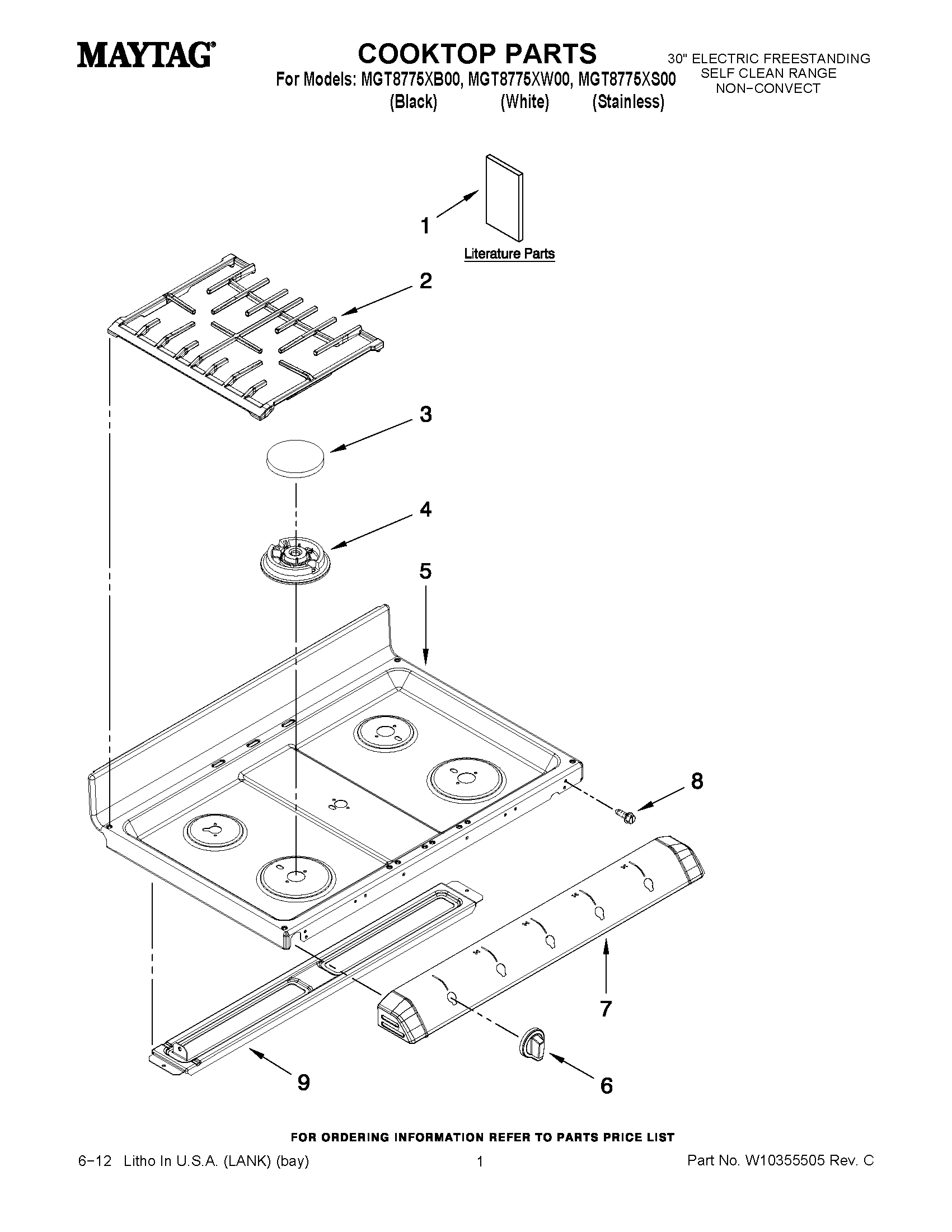 01 - COOKTOP PARTS