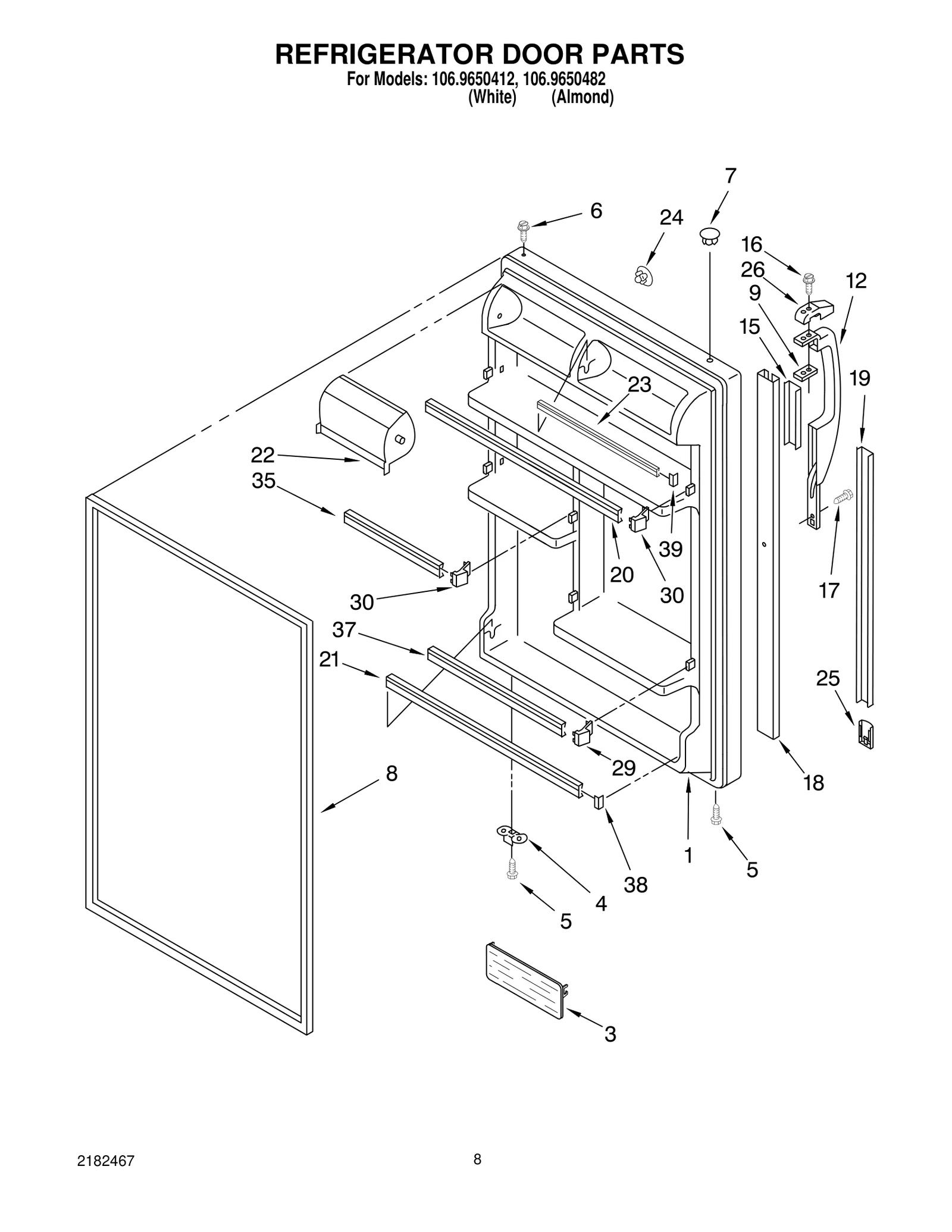 REFRIGERATOR DOOR PARTS