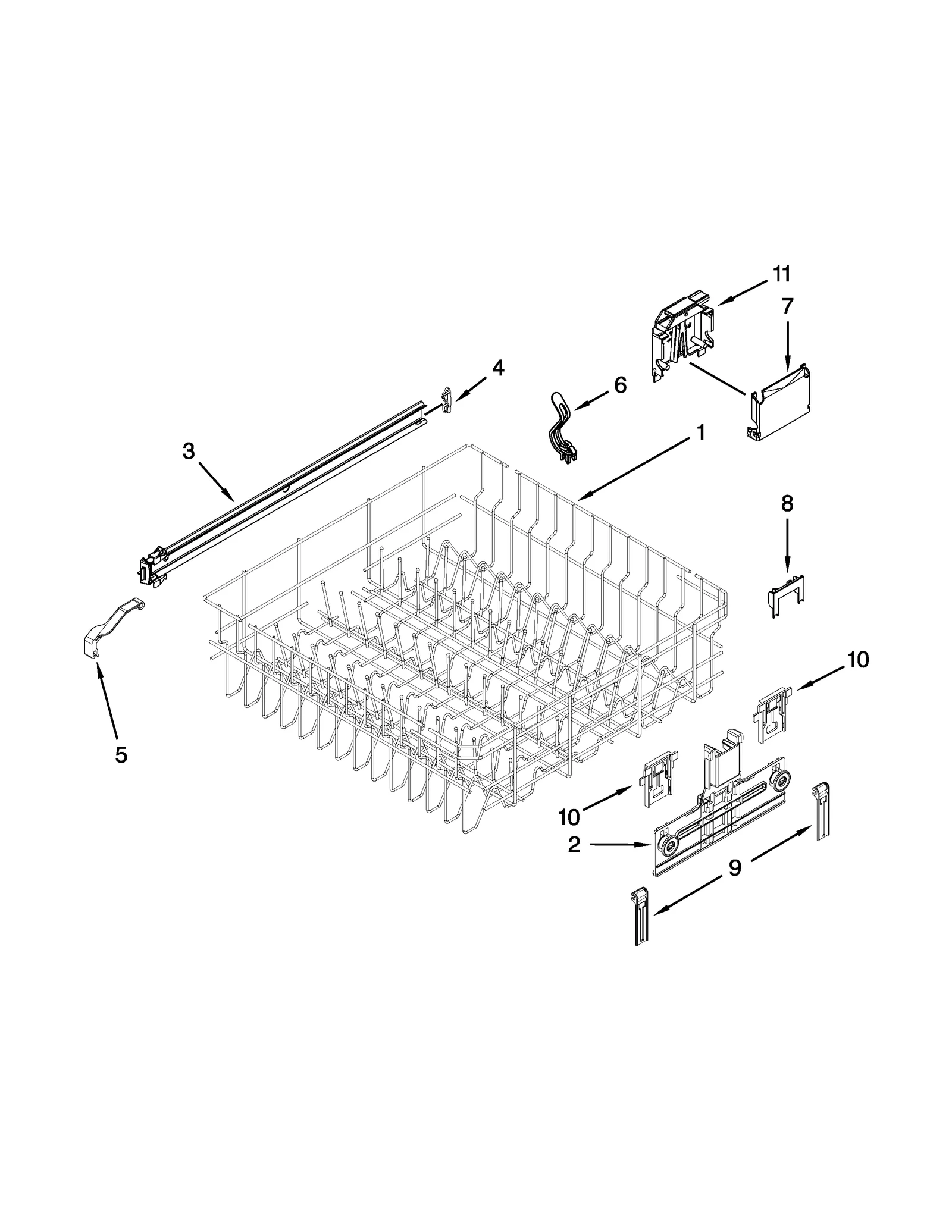 UPPER RACK AND TRACK PARTS