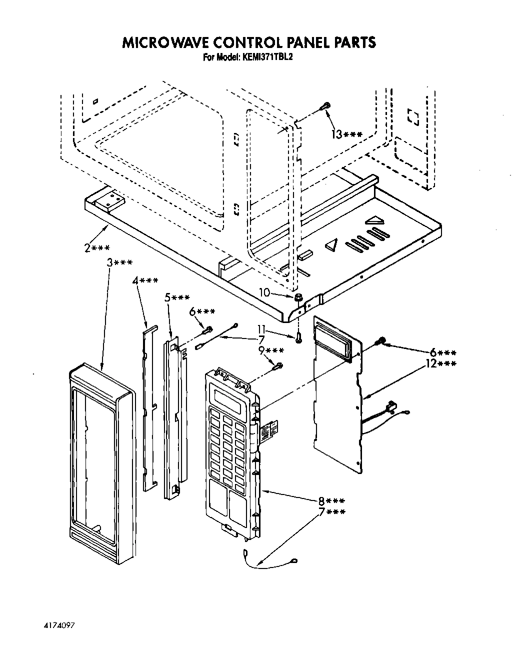12 - MICROWAVE CONTROL PANEL