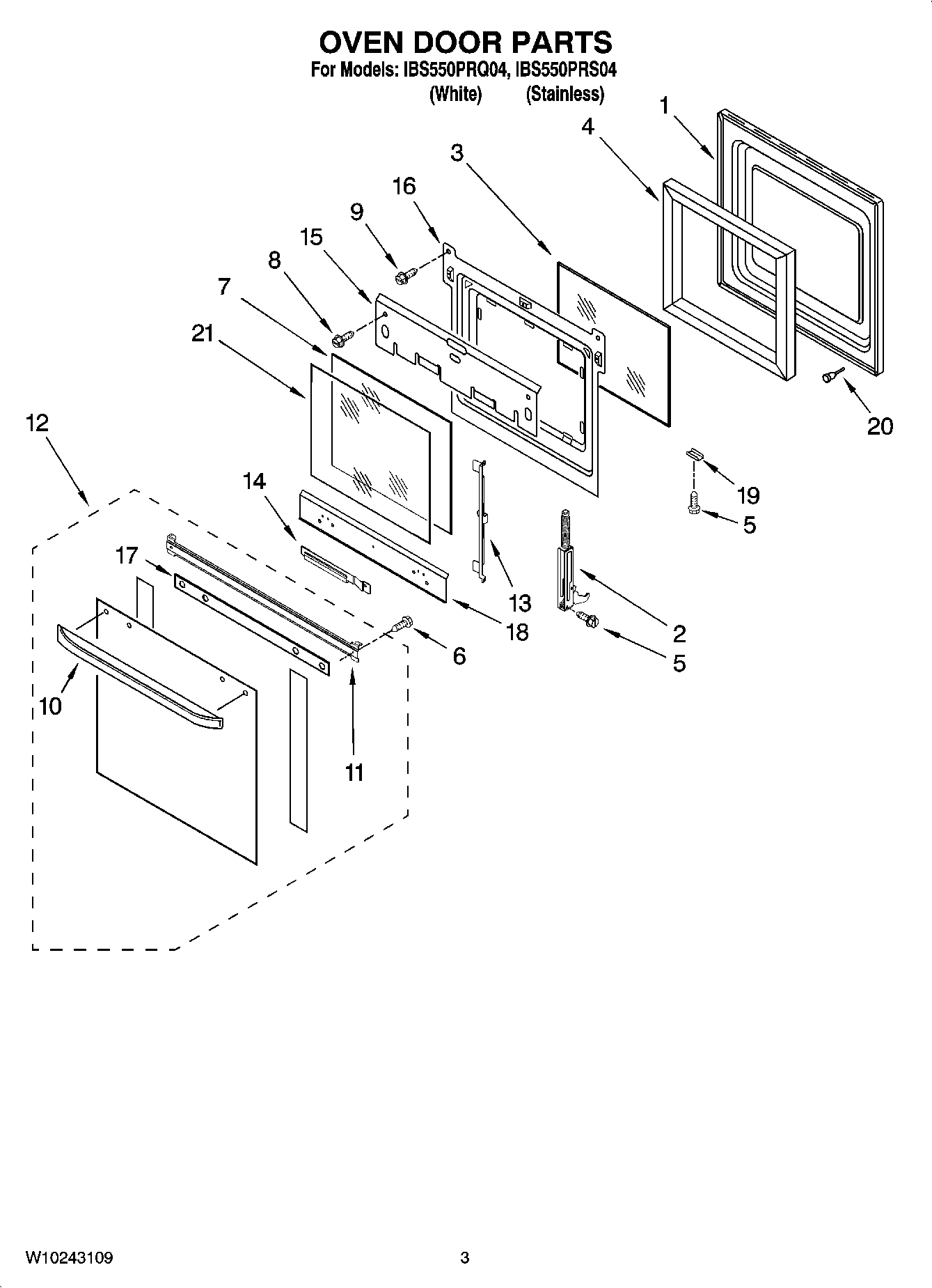 02 - OVEN DOOR PARTS