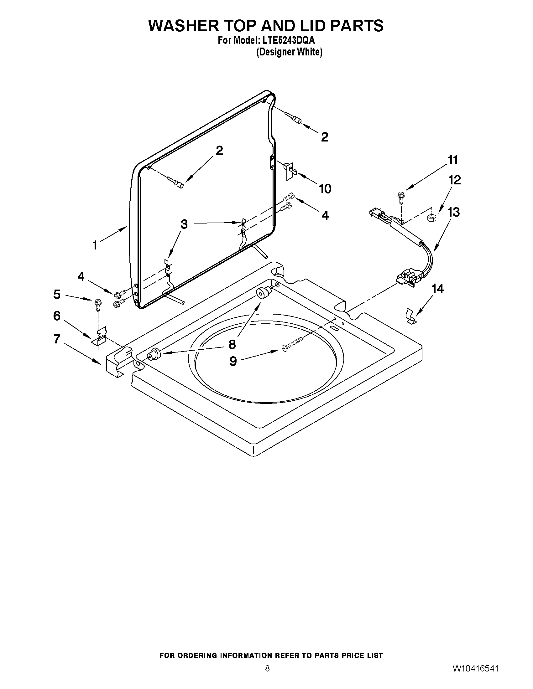 06 - WASHER TOP AND LID PARTS