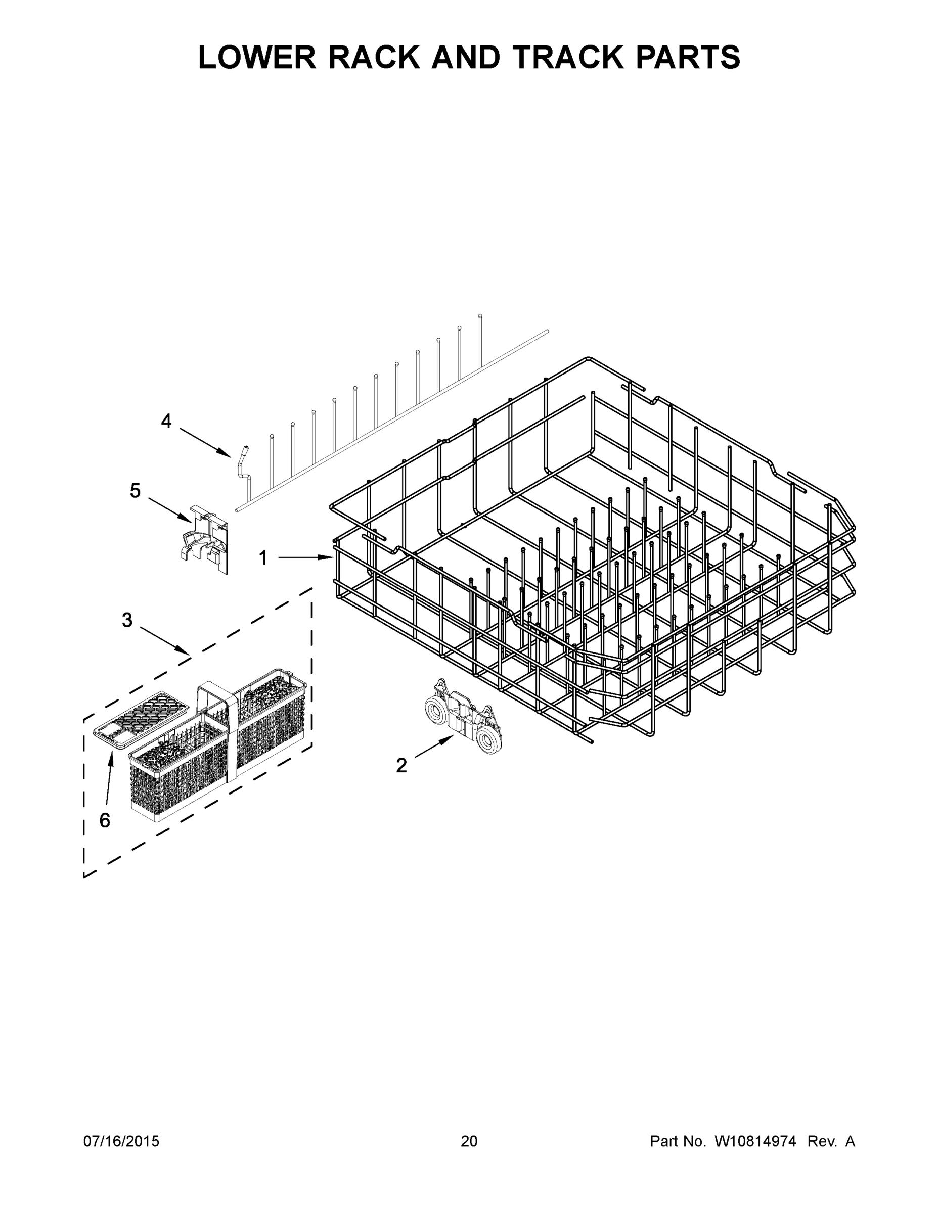 11 - LOWER RACK AND TRACK PARTS