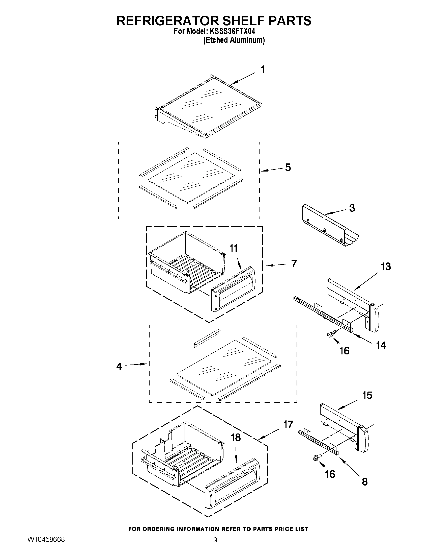 07 - REFRIGERATOR SHELF PARTS