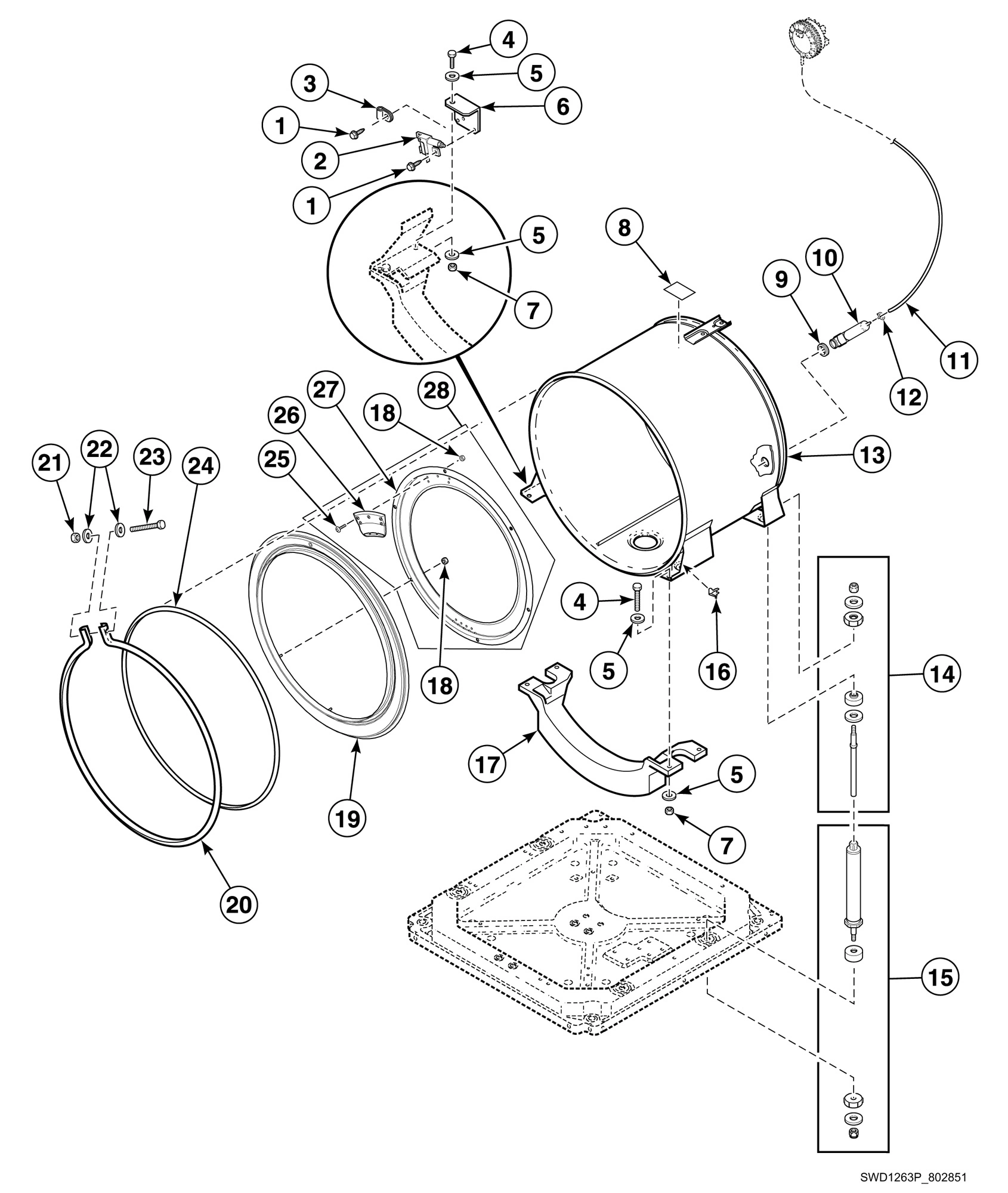 Outer Tub, Front and Clamp Ring