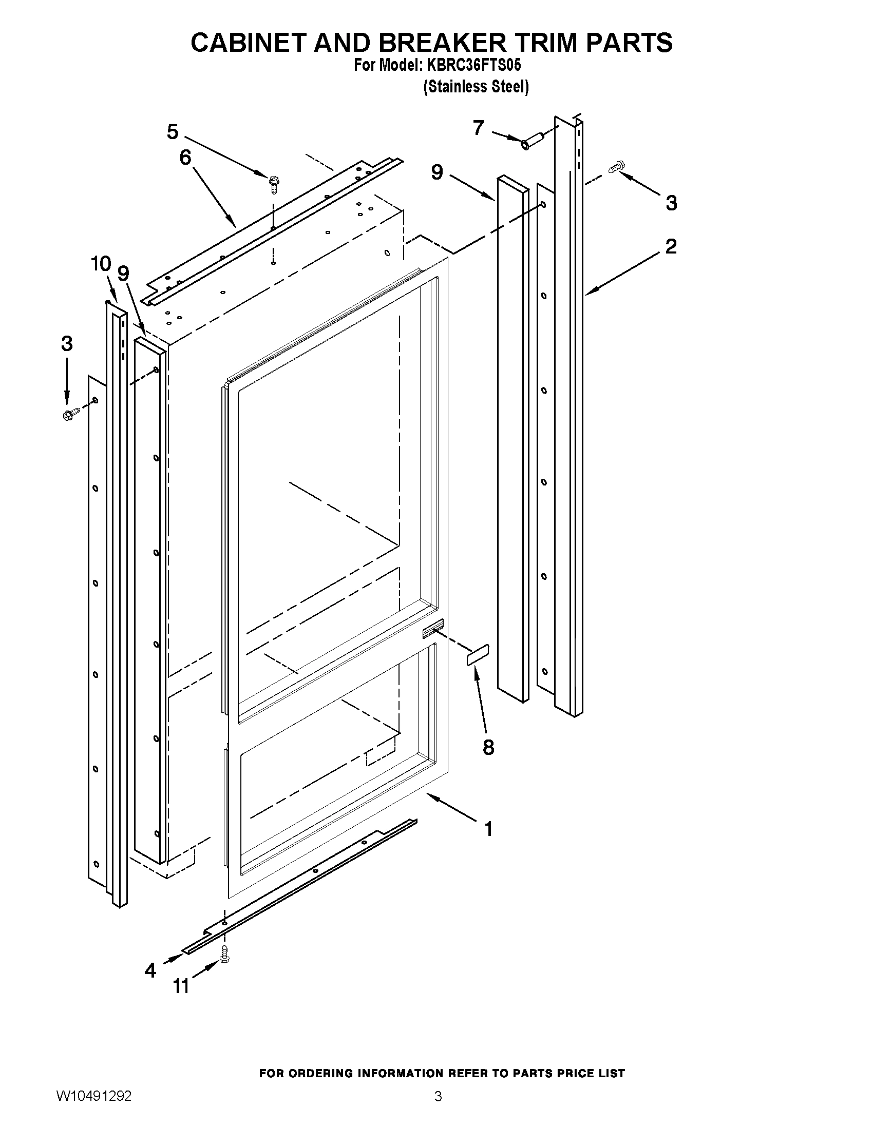 02 - CABINET AND BREAKER TRIM PARTS