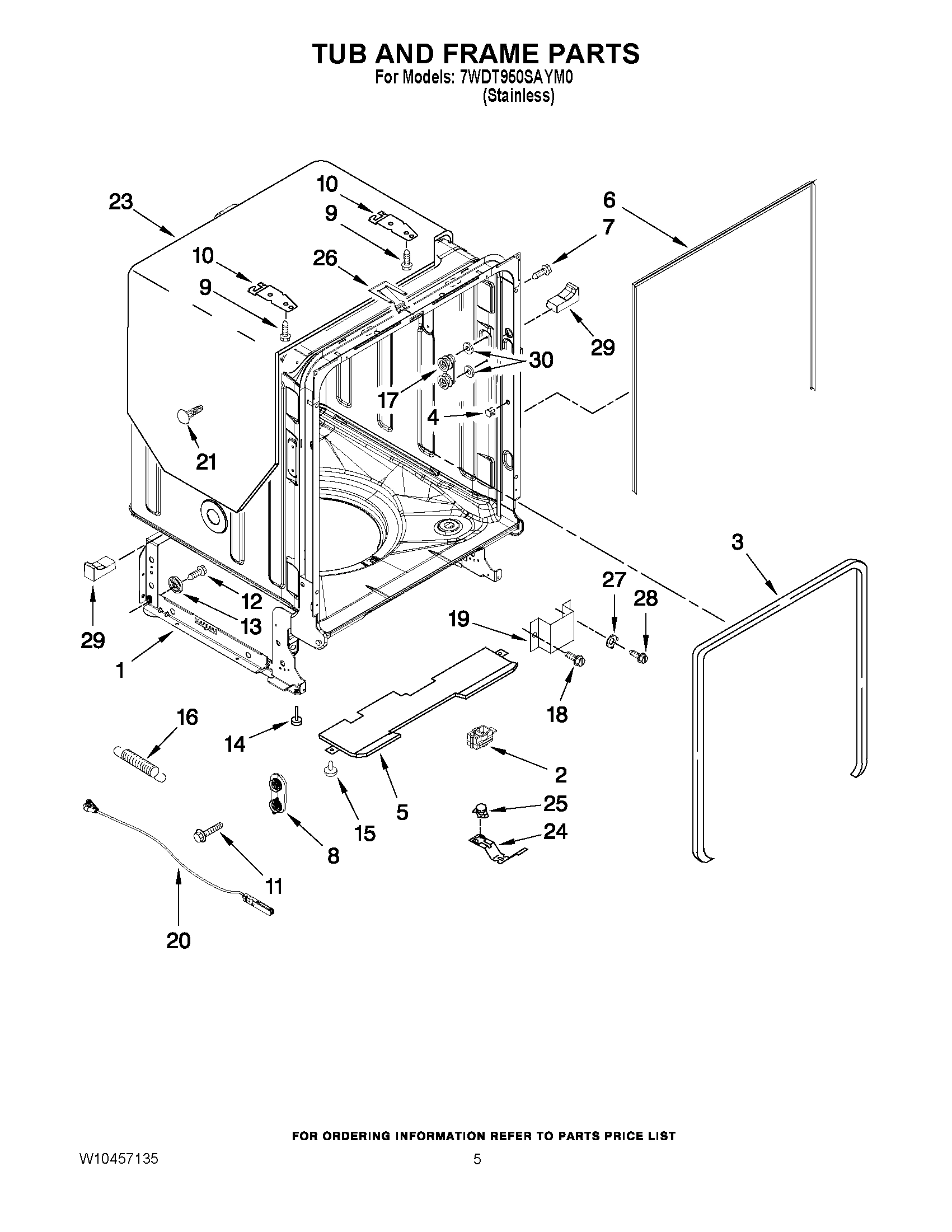 05 - TUB AND FRAME PARTS